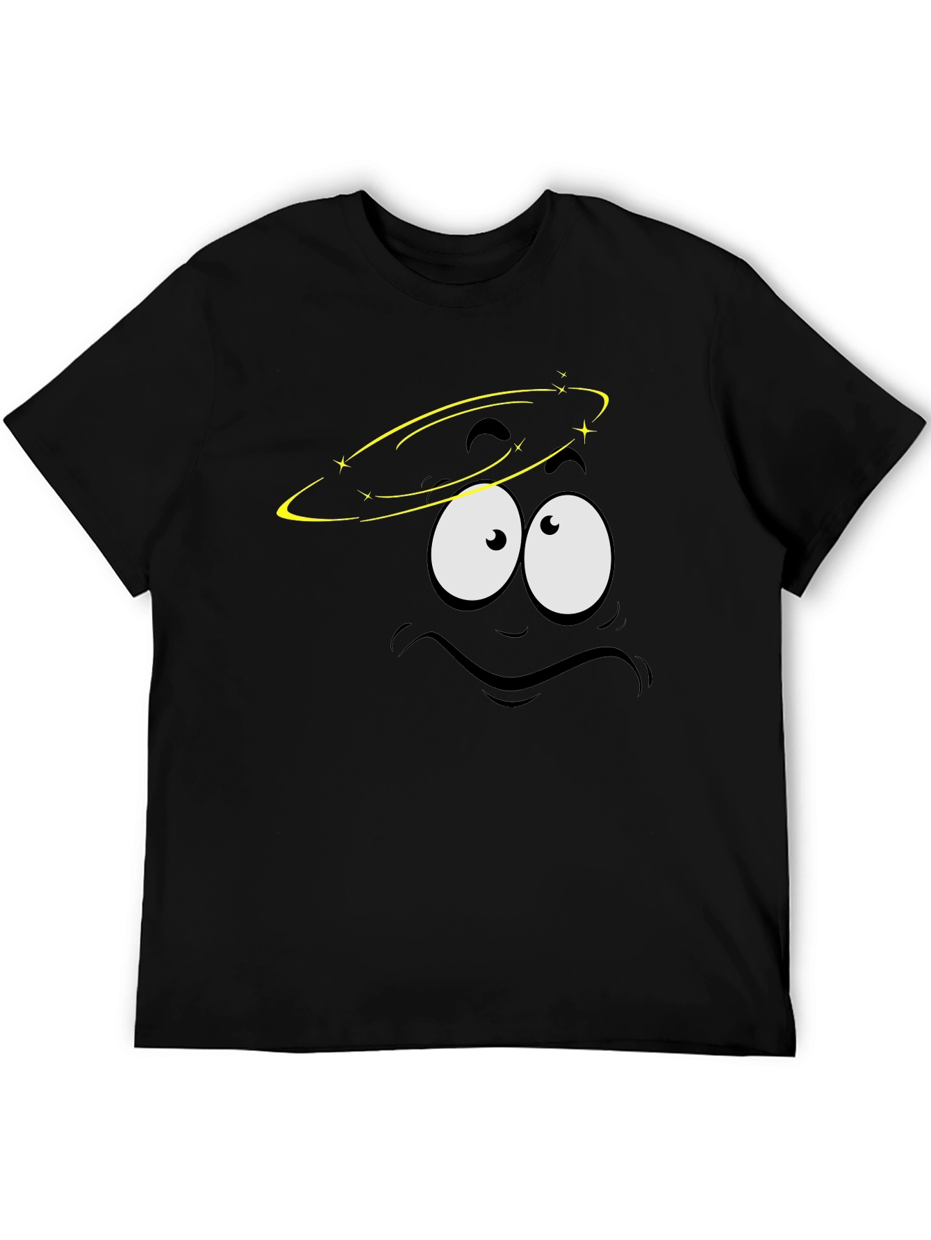 Black Dizzy Face Graphic T-Shirt - Soft Cotton Tee view 5
