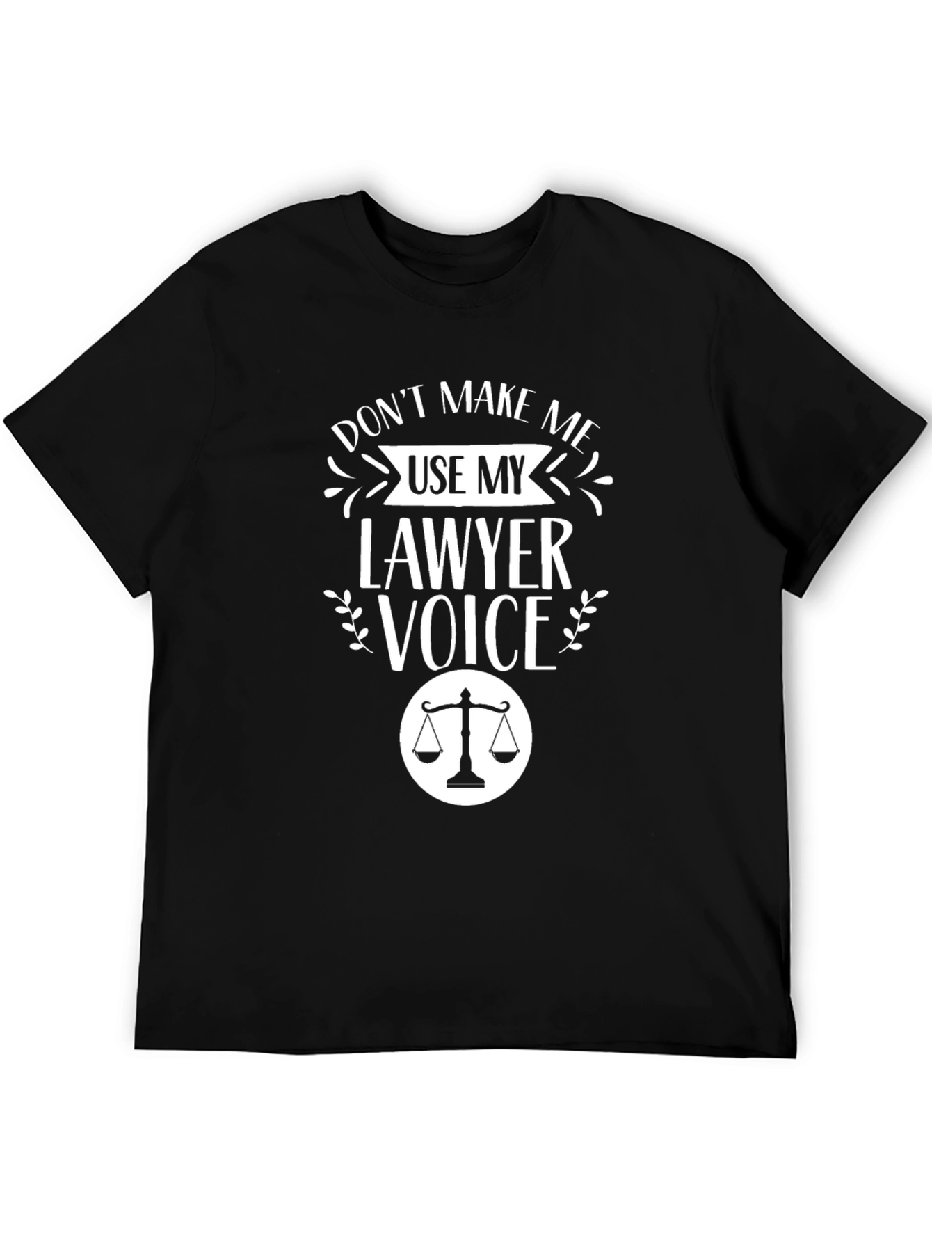 Black Lawyer Voice Graphic Tee - Funny Attorney T-Shirt view 5