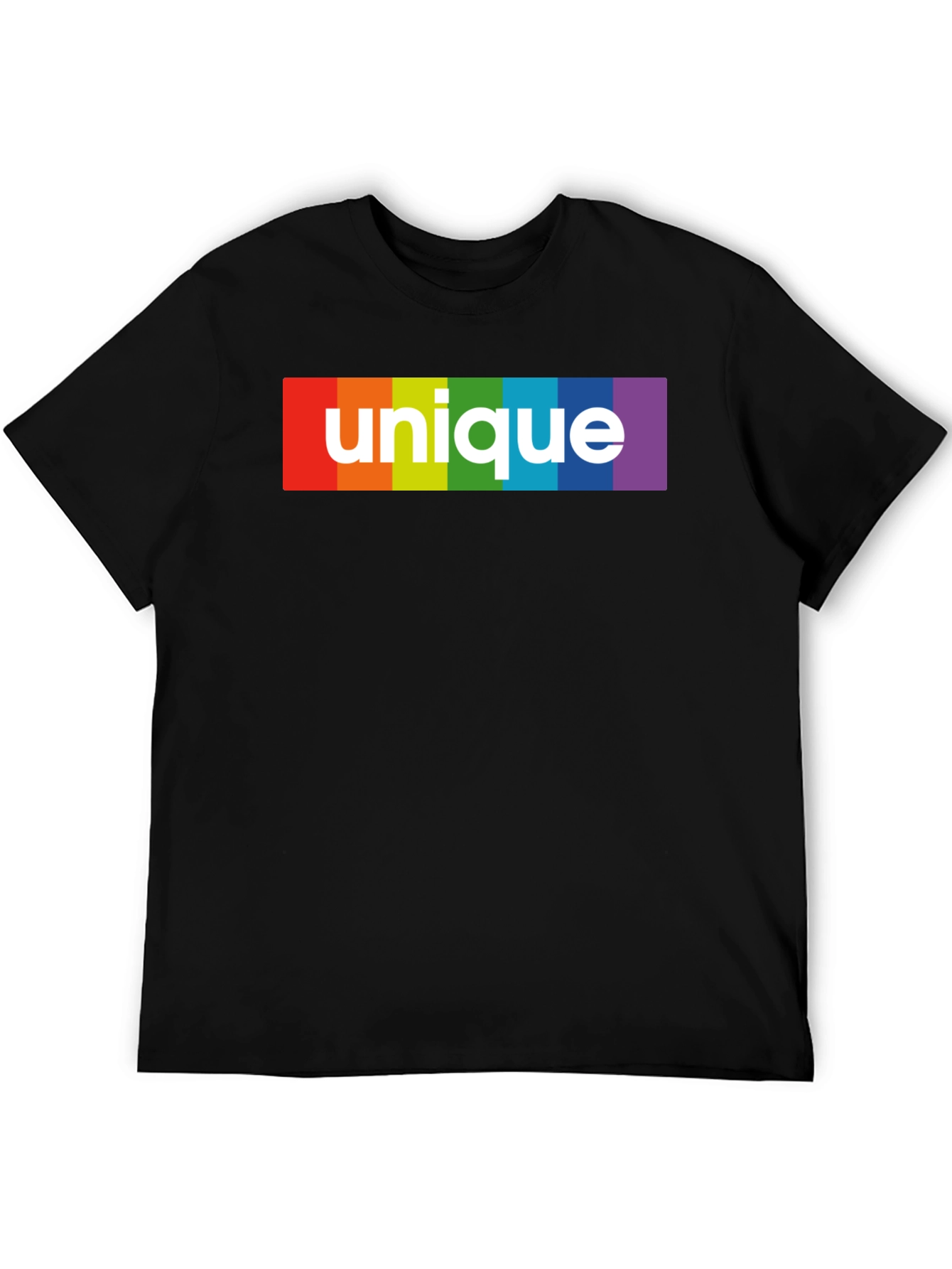Unique Rainbow Pride Graphic Tee - Black - 5