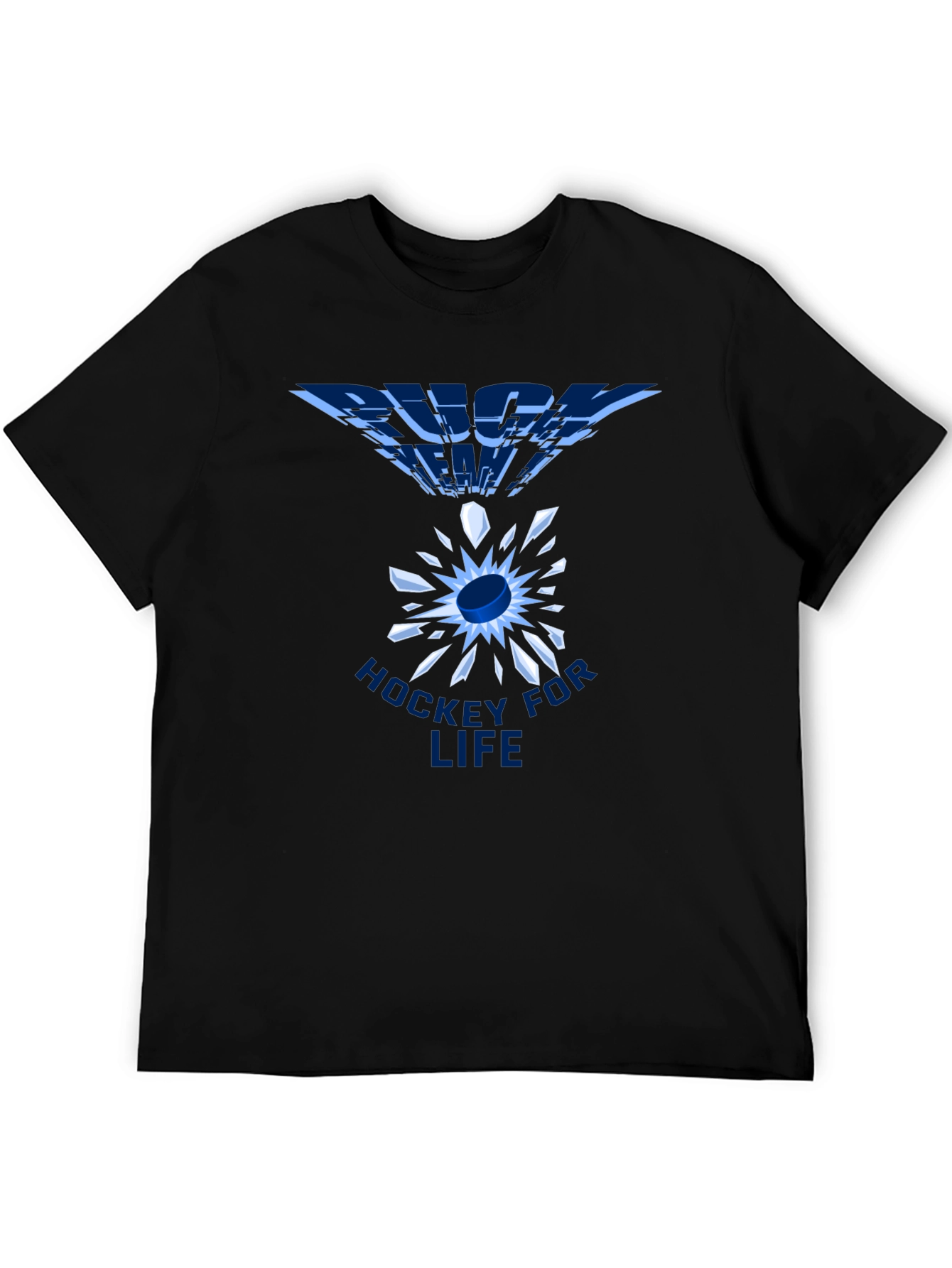 Black Hockey For Life Black T-Shirt view 5