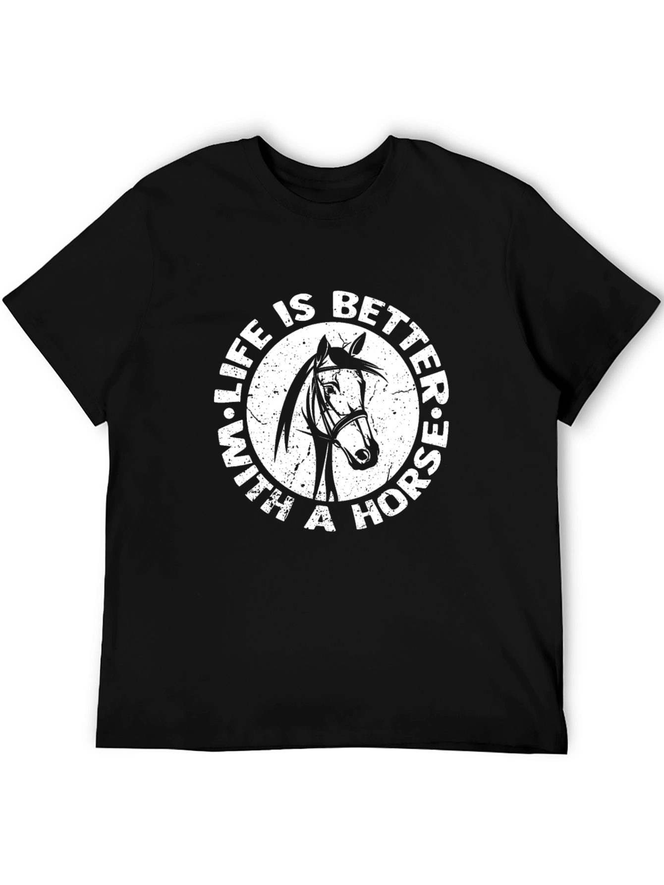 Black Life is Better with a Horse Graphic Tee view 5