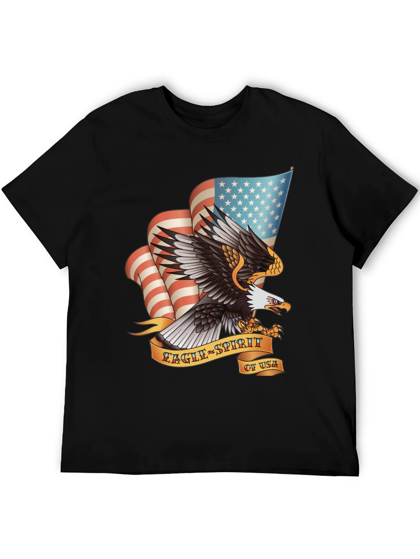 Black Eagle Spirit USA Graphic Print T-Shirt view 5