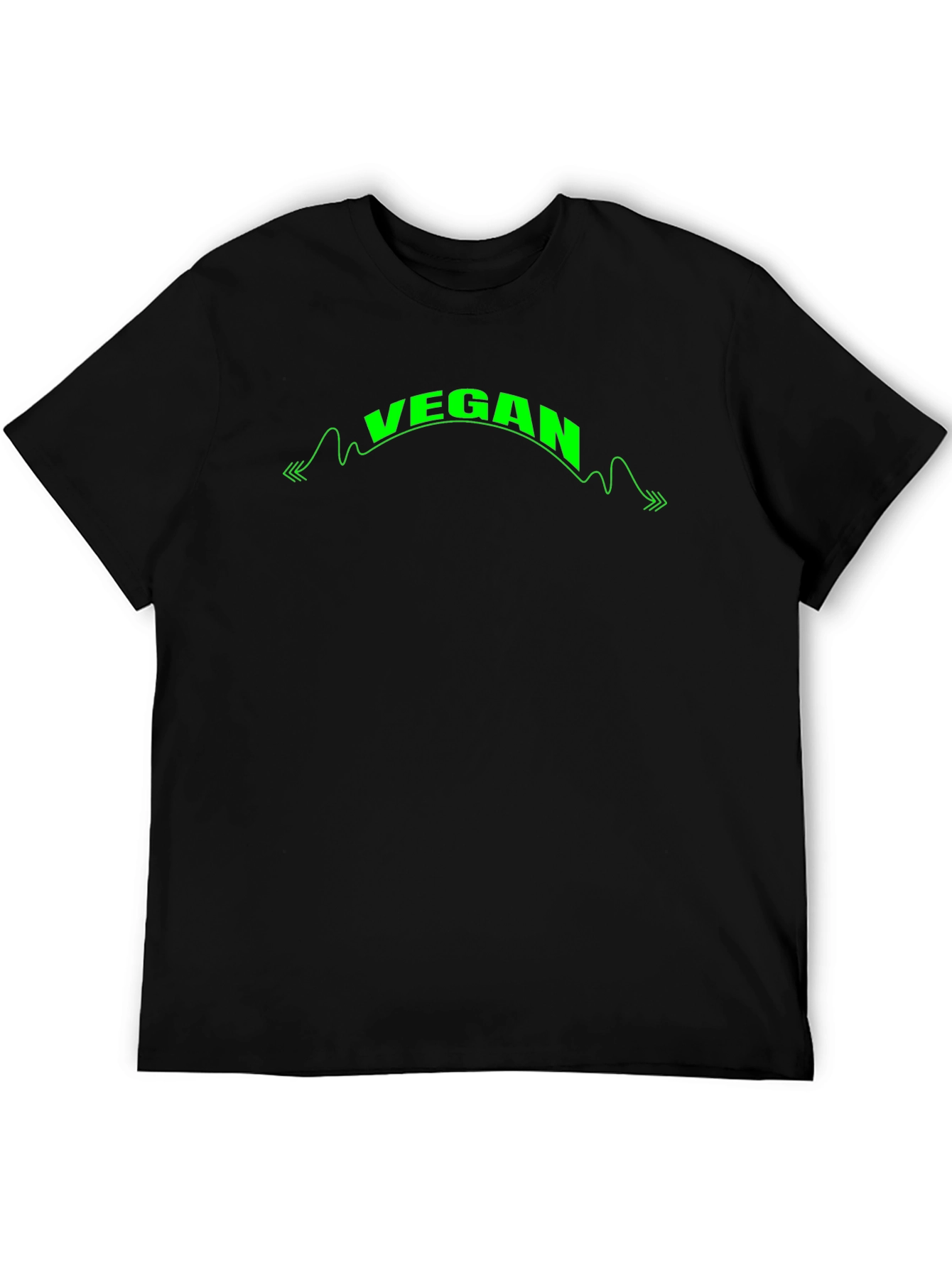 Black Vegan Graphic Print Black T-Shirt view 5
