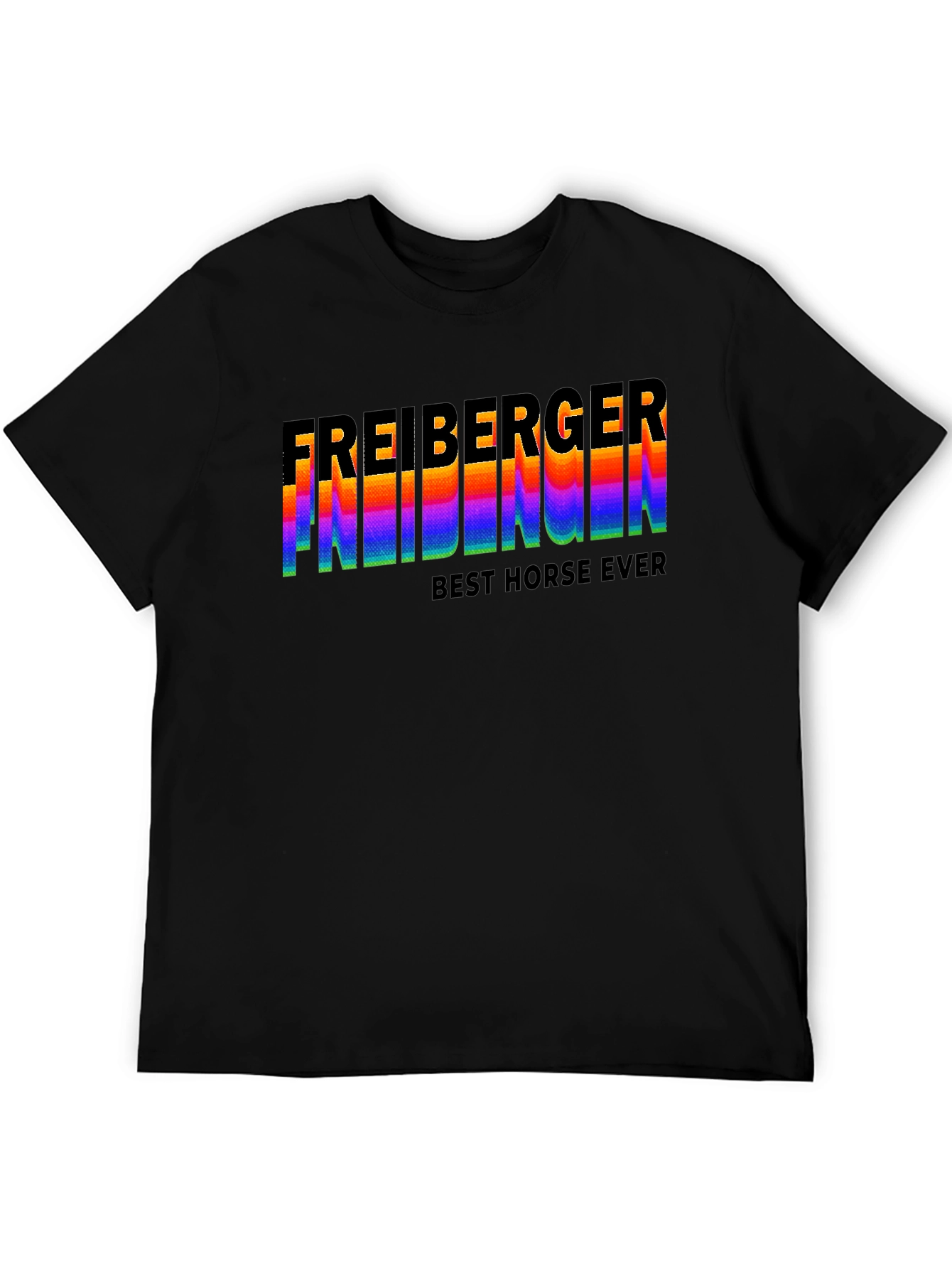 Black Freiberger Best Horse Ever Graphic T-Shirt view 5