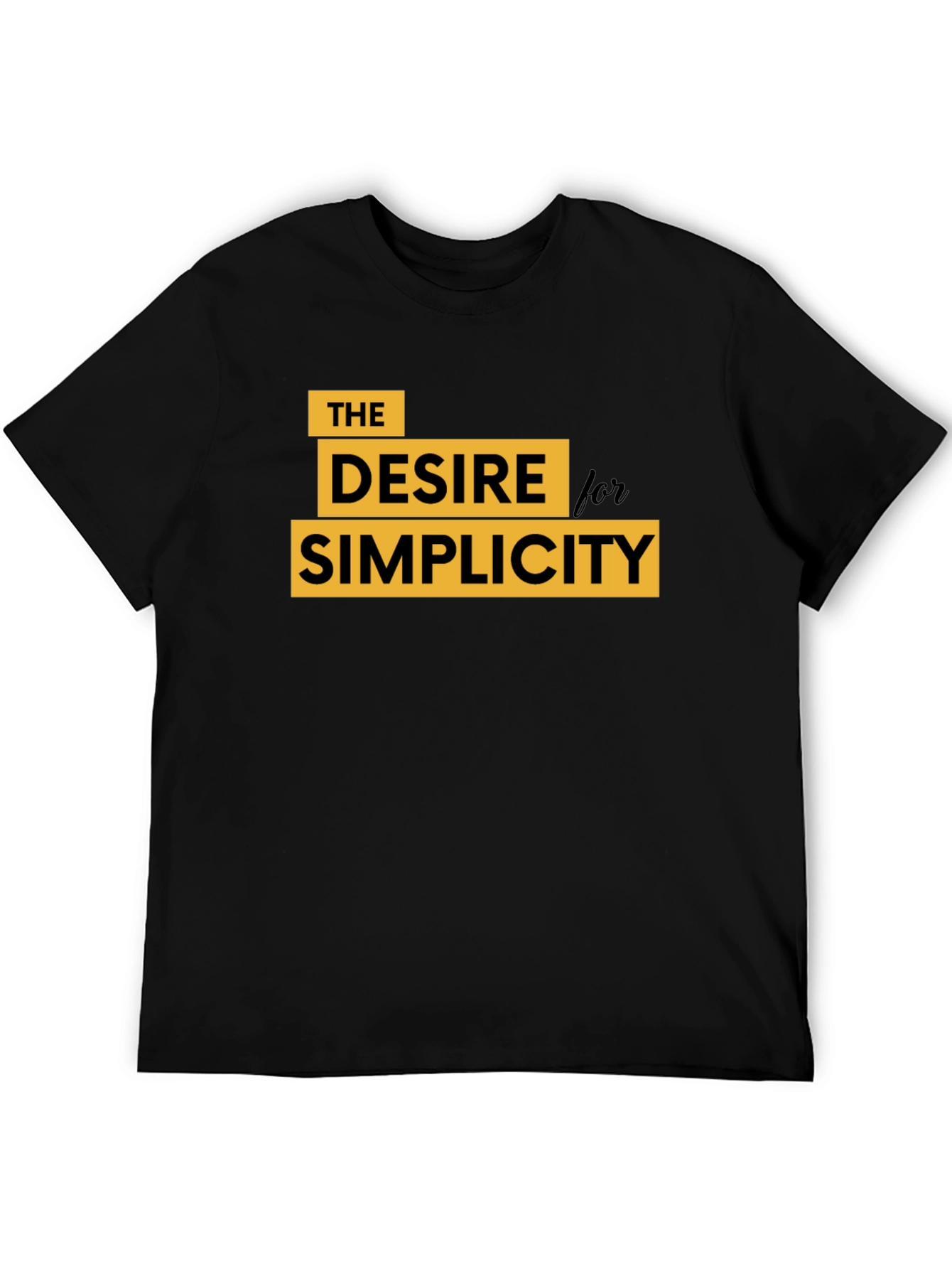 Black Desire for Simplicity Graphic Tee - Black view 5
