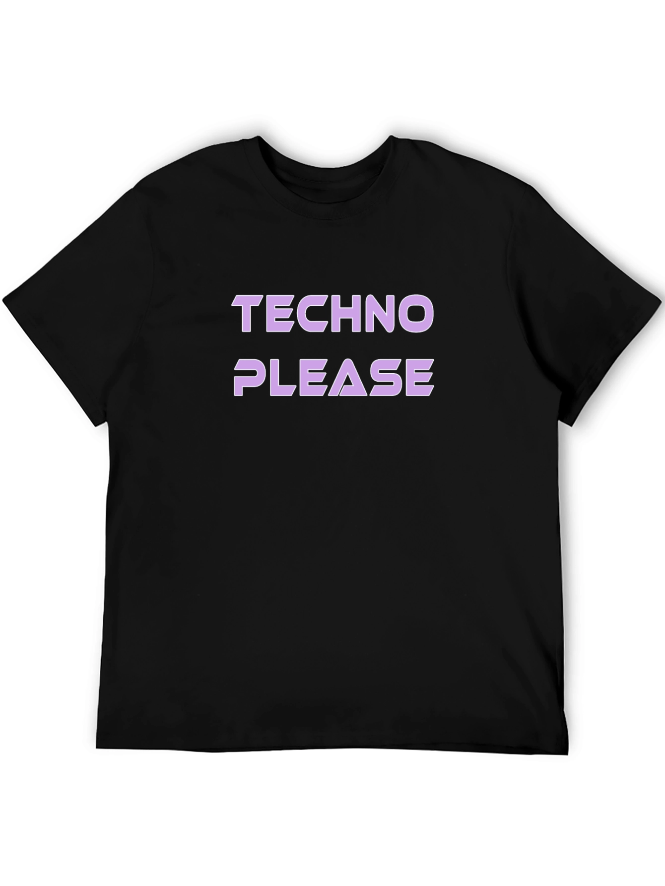 Black Techno Please Black T-Shirt view 5
