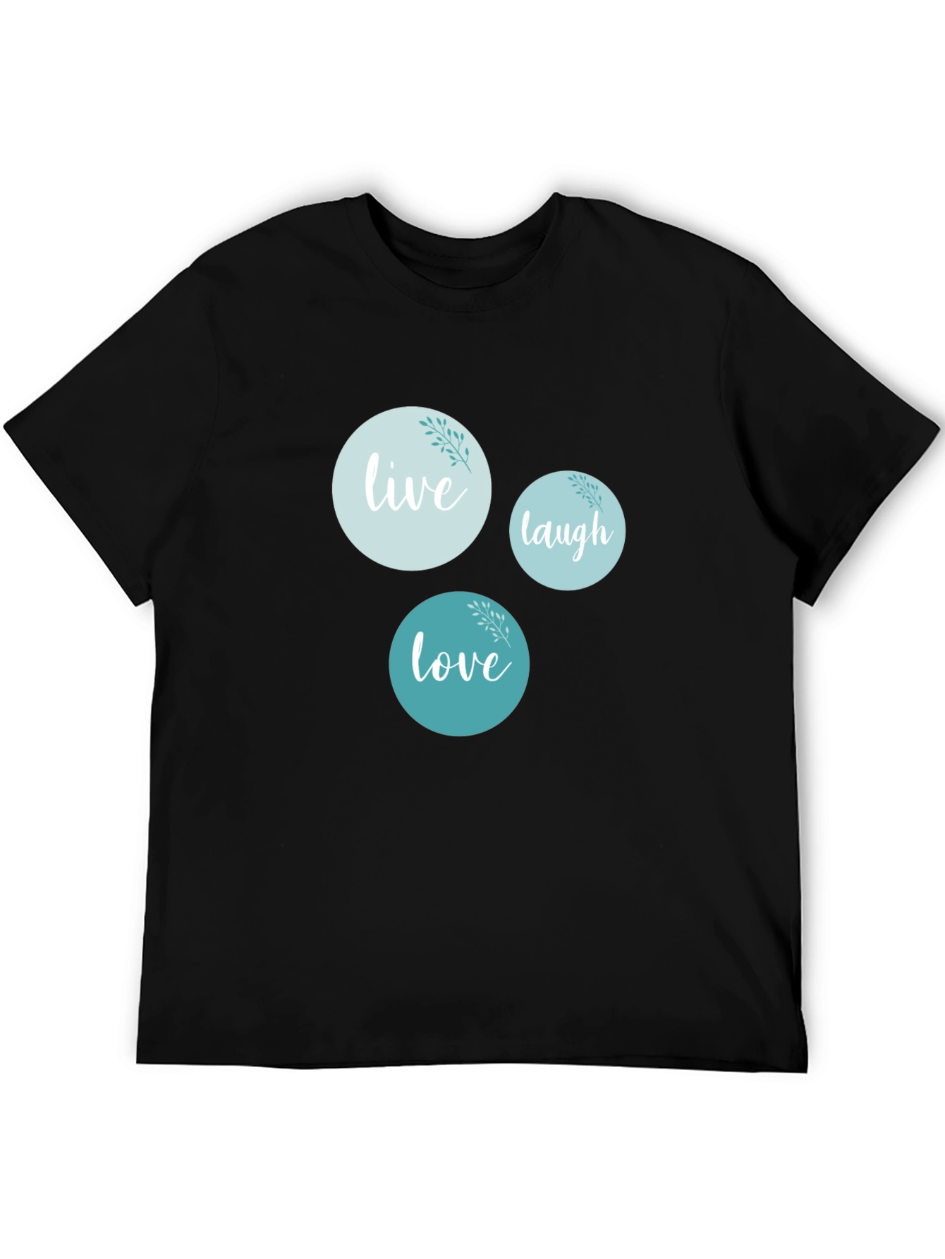 Black Live Laugh Love Graphic Tee - Stylish Comfort view 5