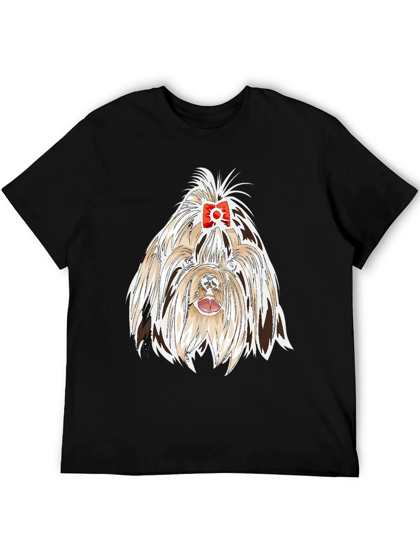 Black Dog Lover T-Shirt - Cute Shih Tzu Graphic Tee view 5
