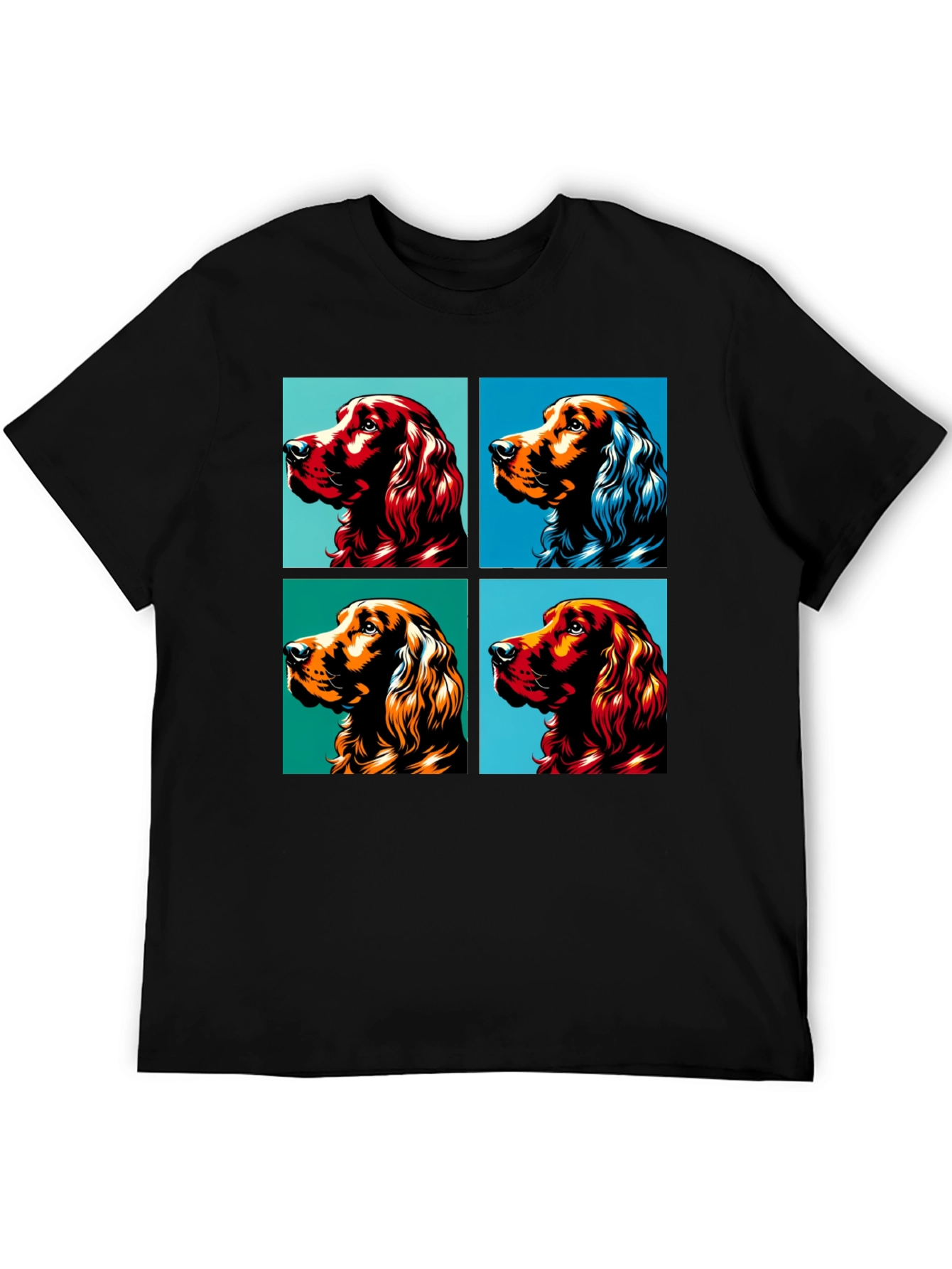 Black Dog Breed Pop Art Black Graphic Tee view 5