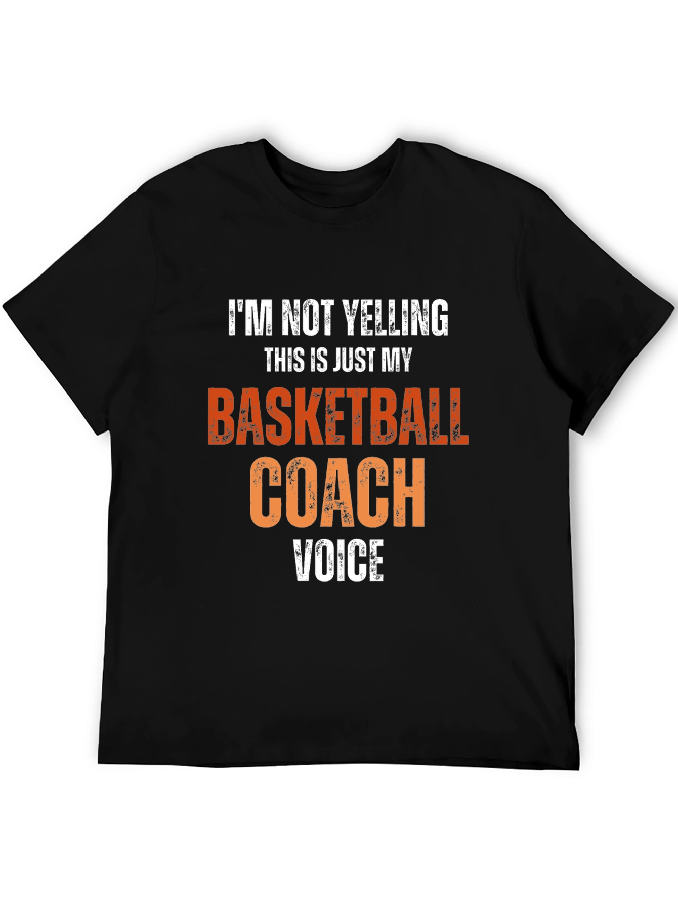 Black Basketball Coach Voice T-Shirt view 5