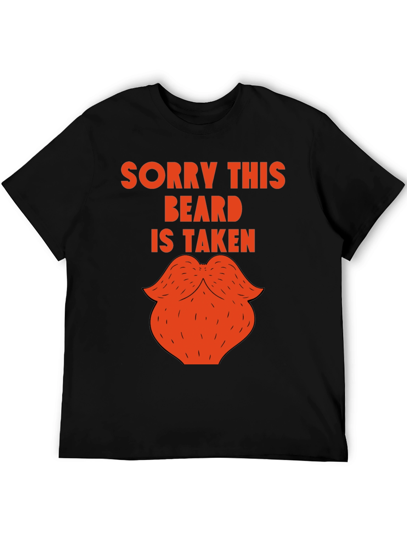 Black Sorry This Beard Is Taken Funny Graphic Tee view 5
