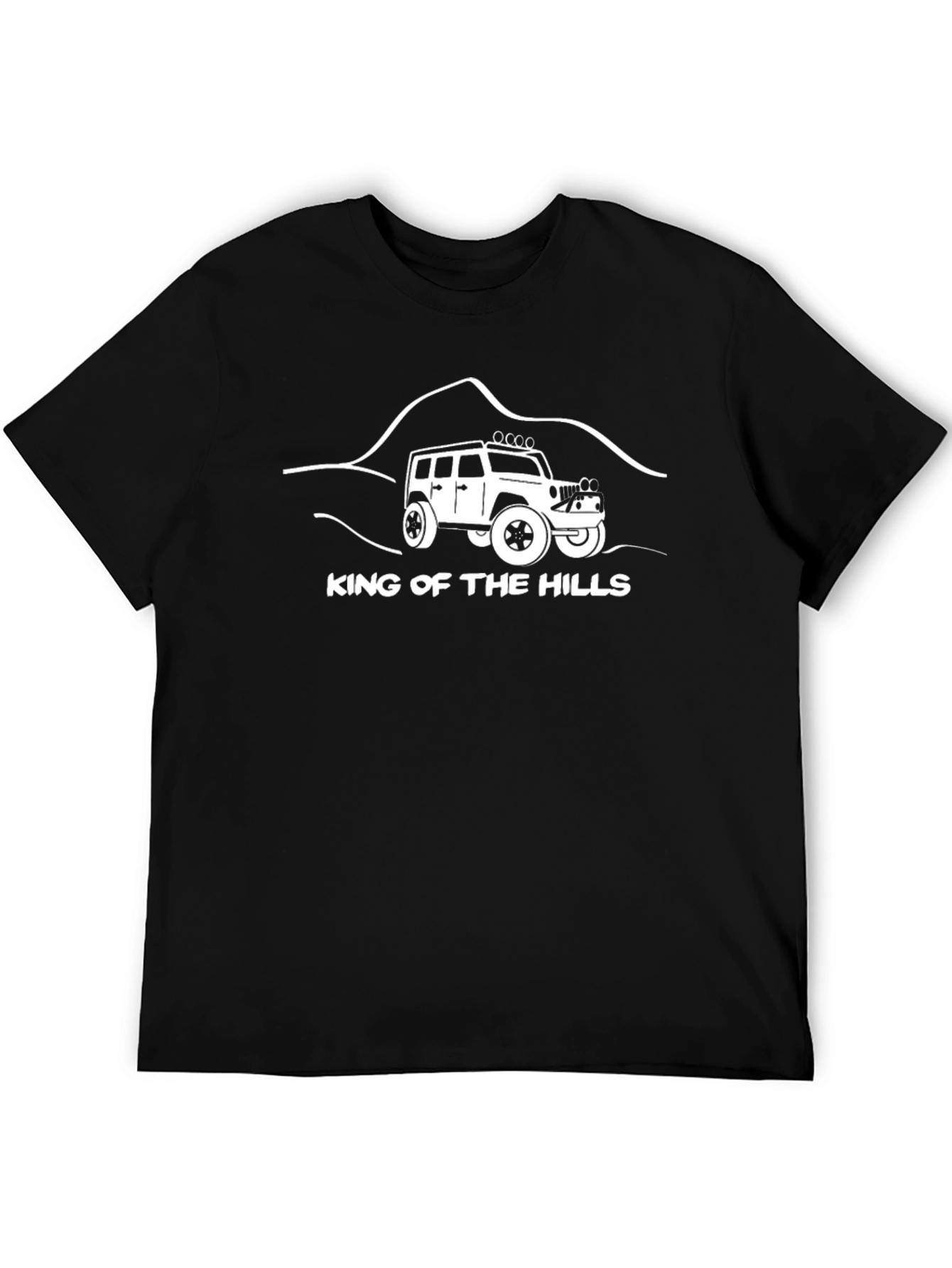 Black King of the Hills Off-Road Jeep T-Shirt view 5