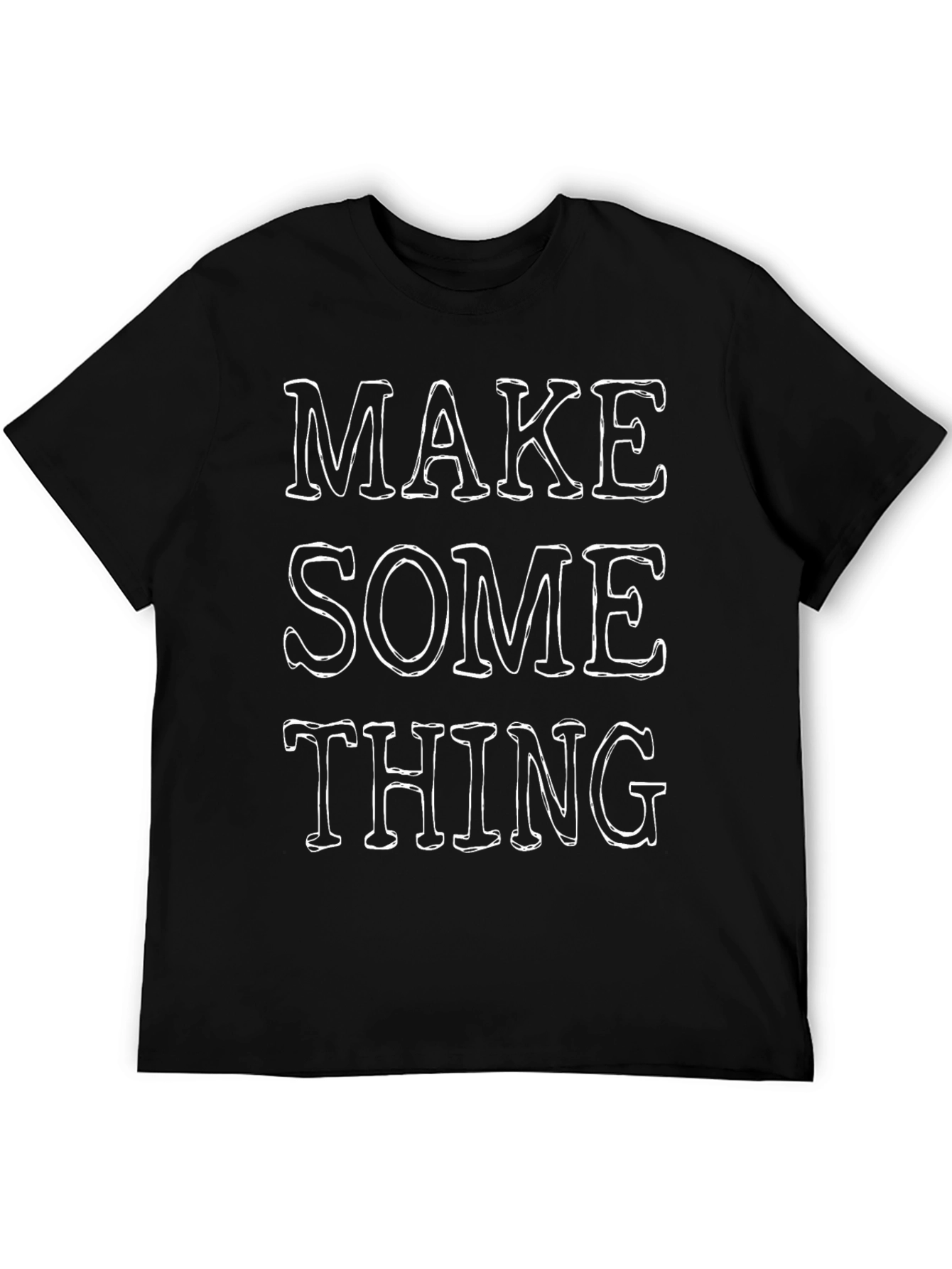 Black Make Something Graphic Tee - Black view 5