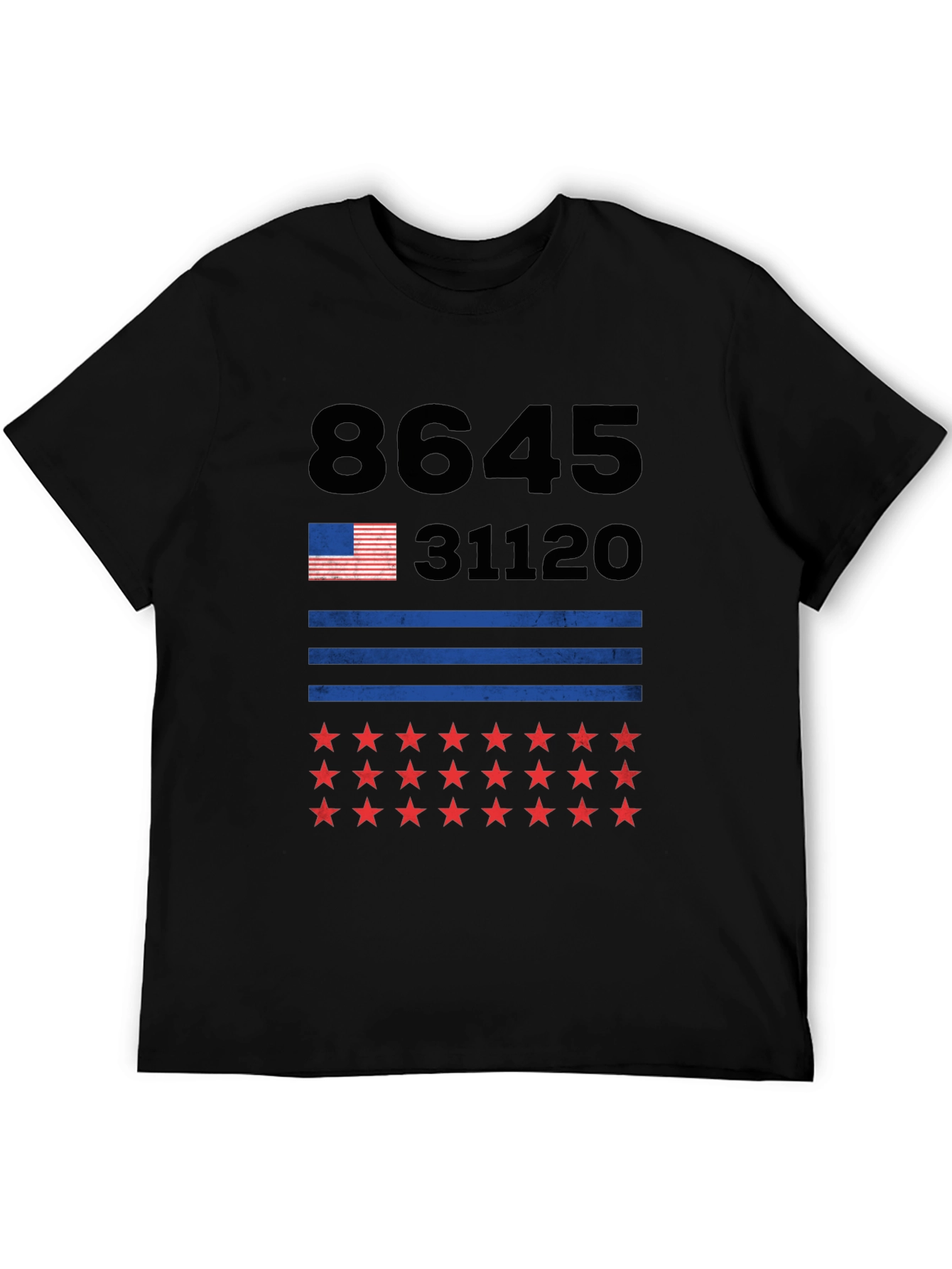 Black 8645 31120 Stars & Stripes Graphic Tee view 5