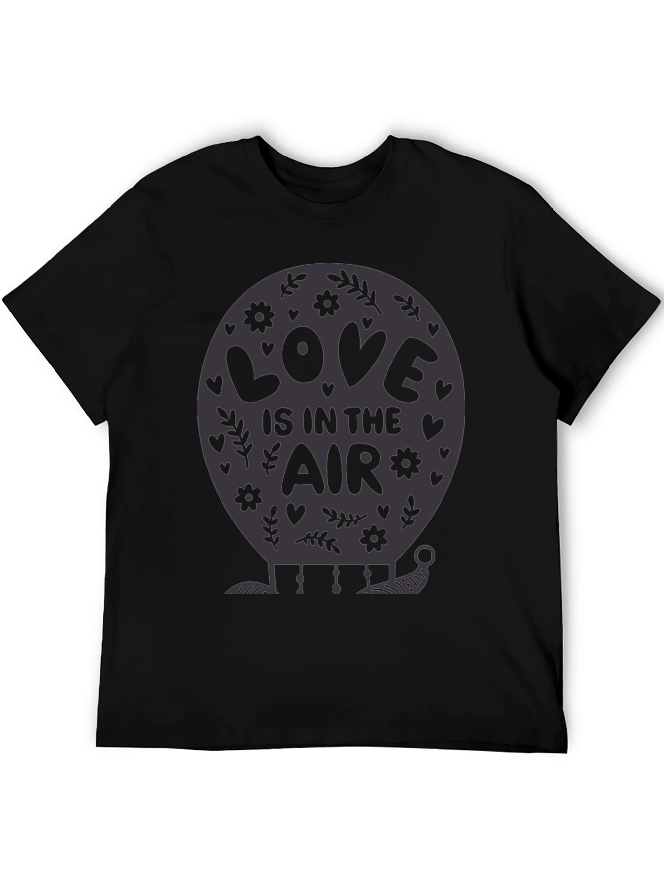 Black Love is in the Air Balloon Graphic Tee view 5