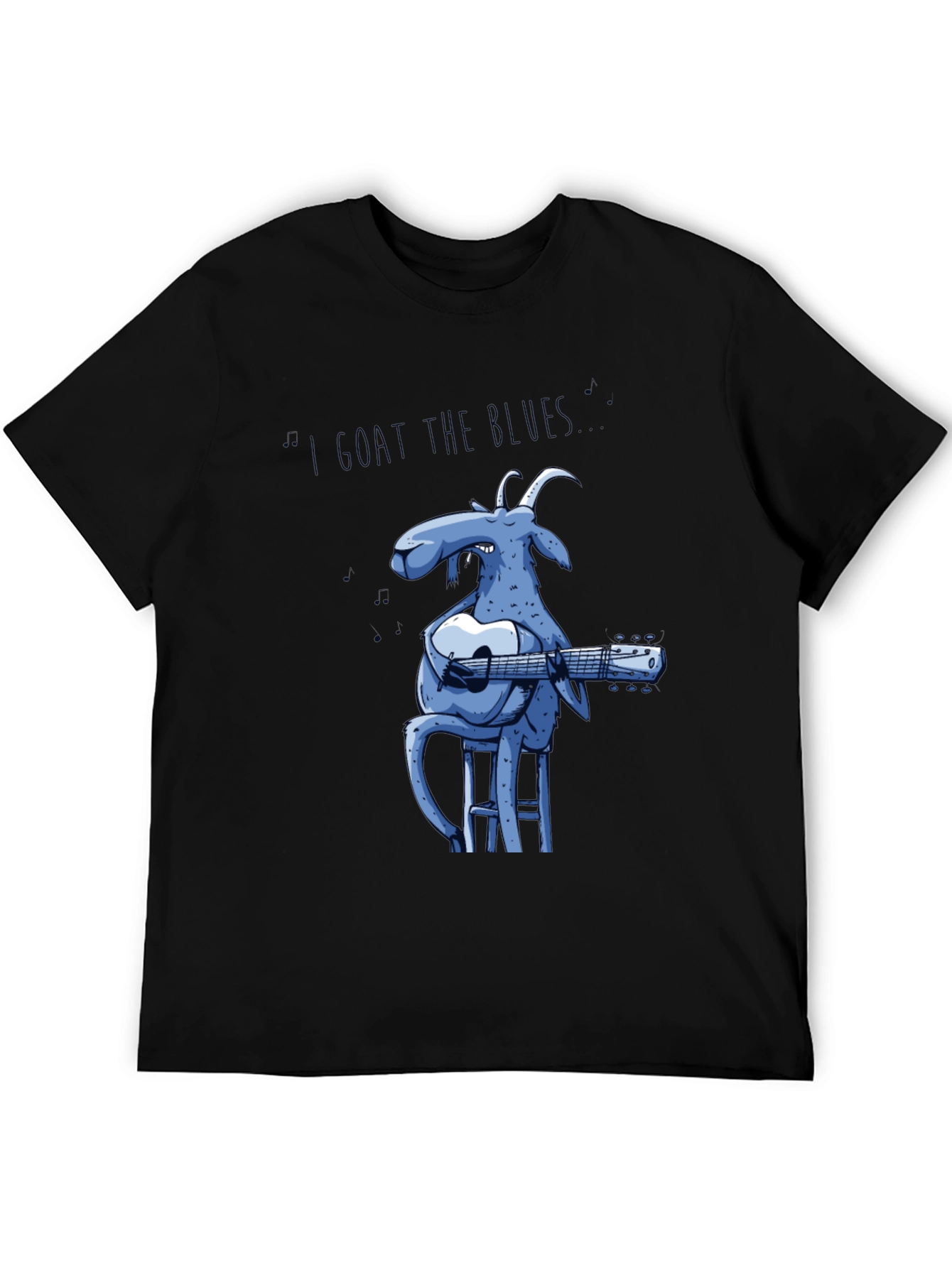 Black I Goat the Blues T-Shirt - Funny Musician Tee view 5