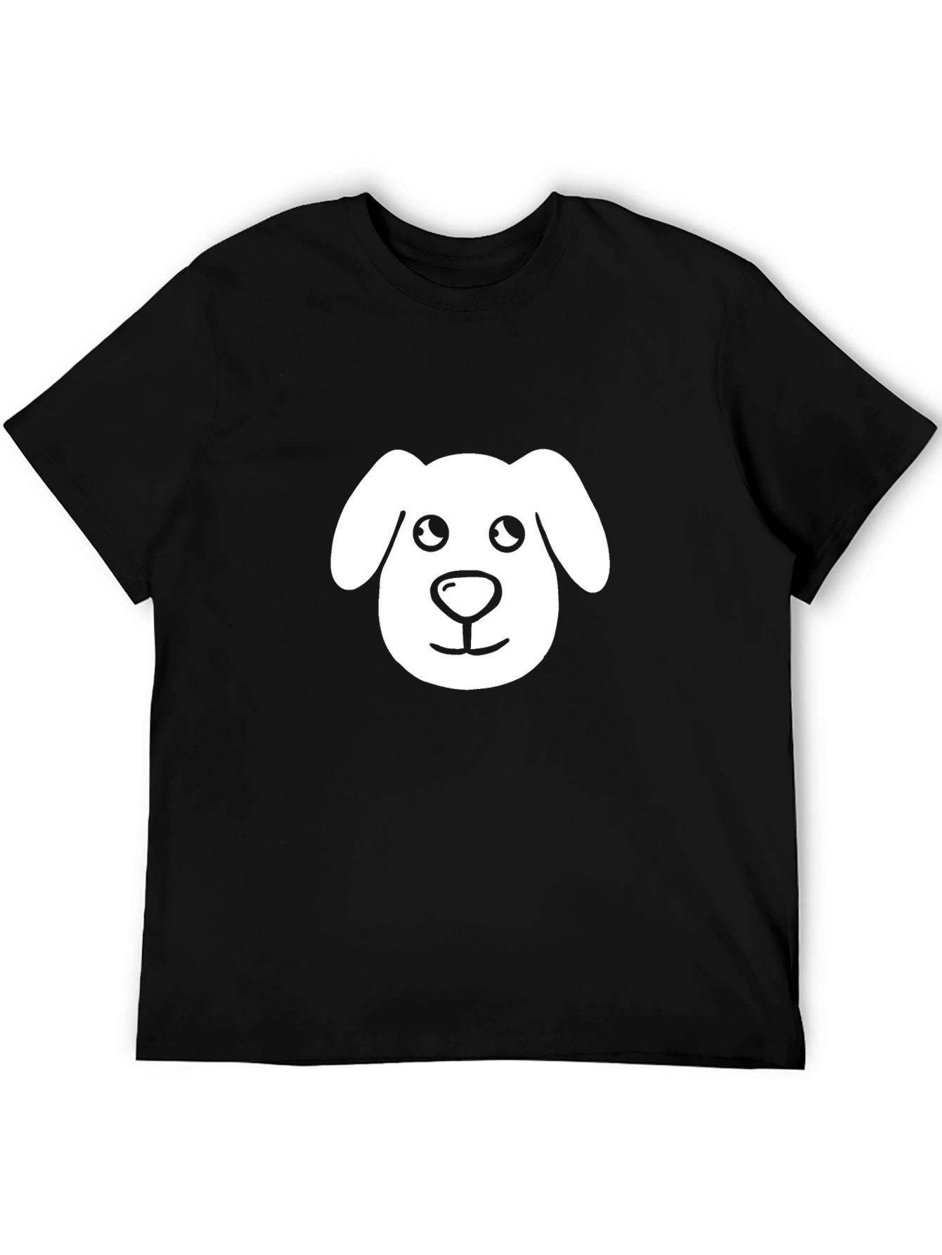 Black Cute Dog Graphic Black T-Shirt view 5