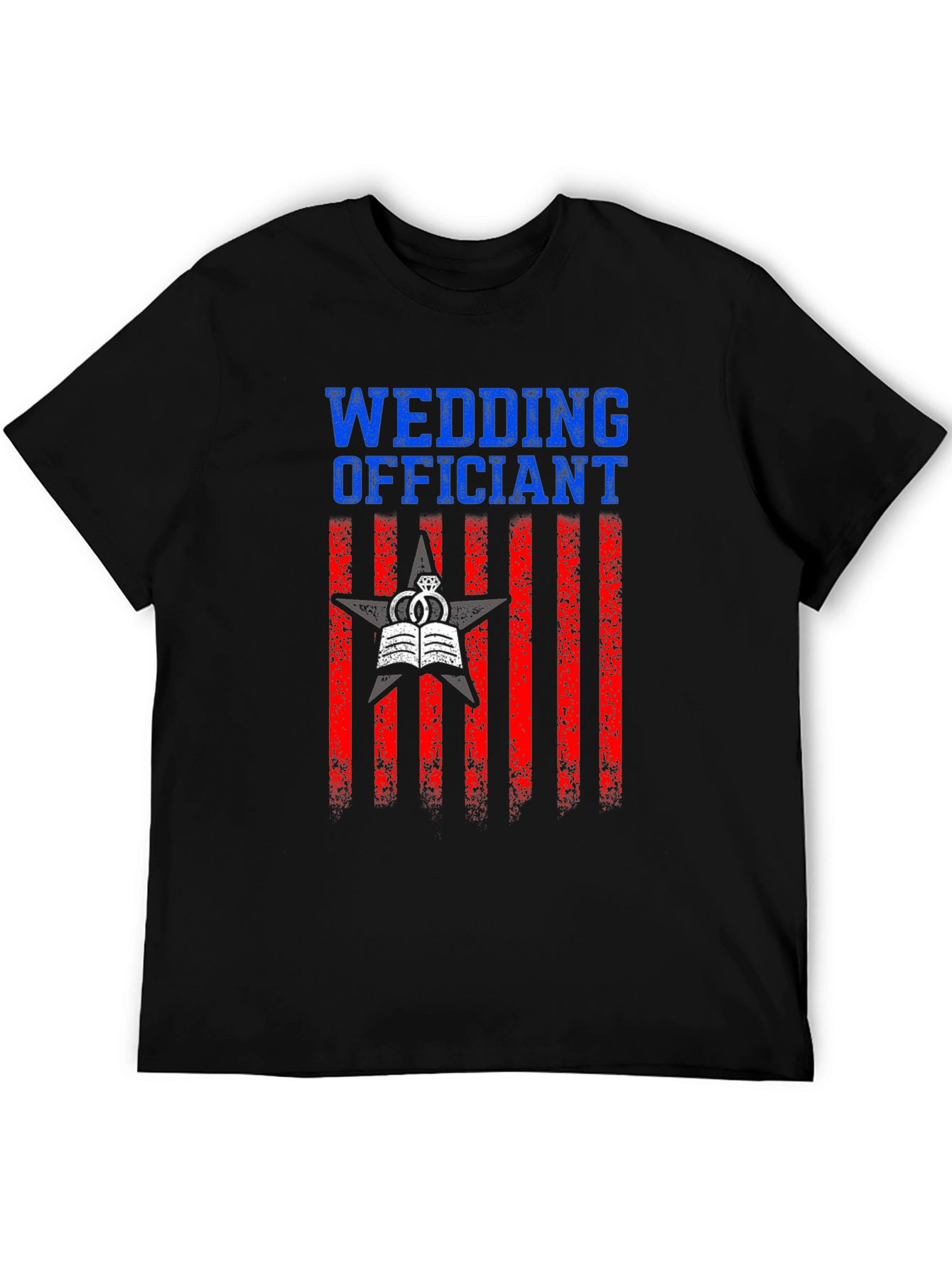 Black Wedding Officiant Graphic T-Shirt view 5
