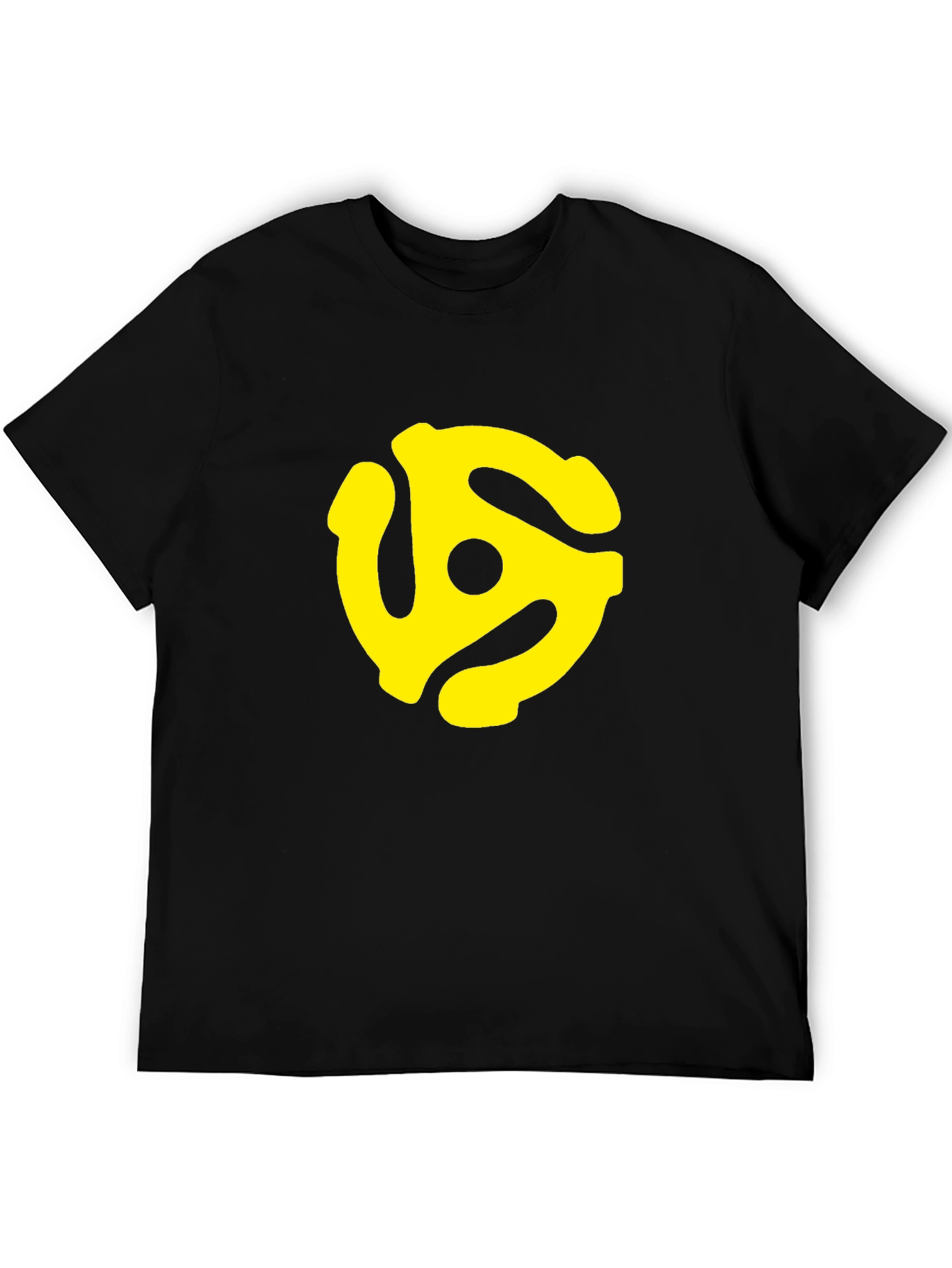 Black Retro Record Adapter T-Shirt - Black view 5