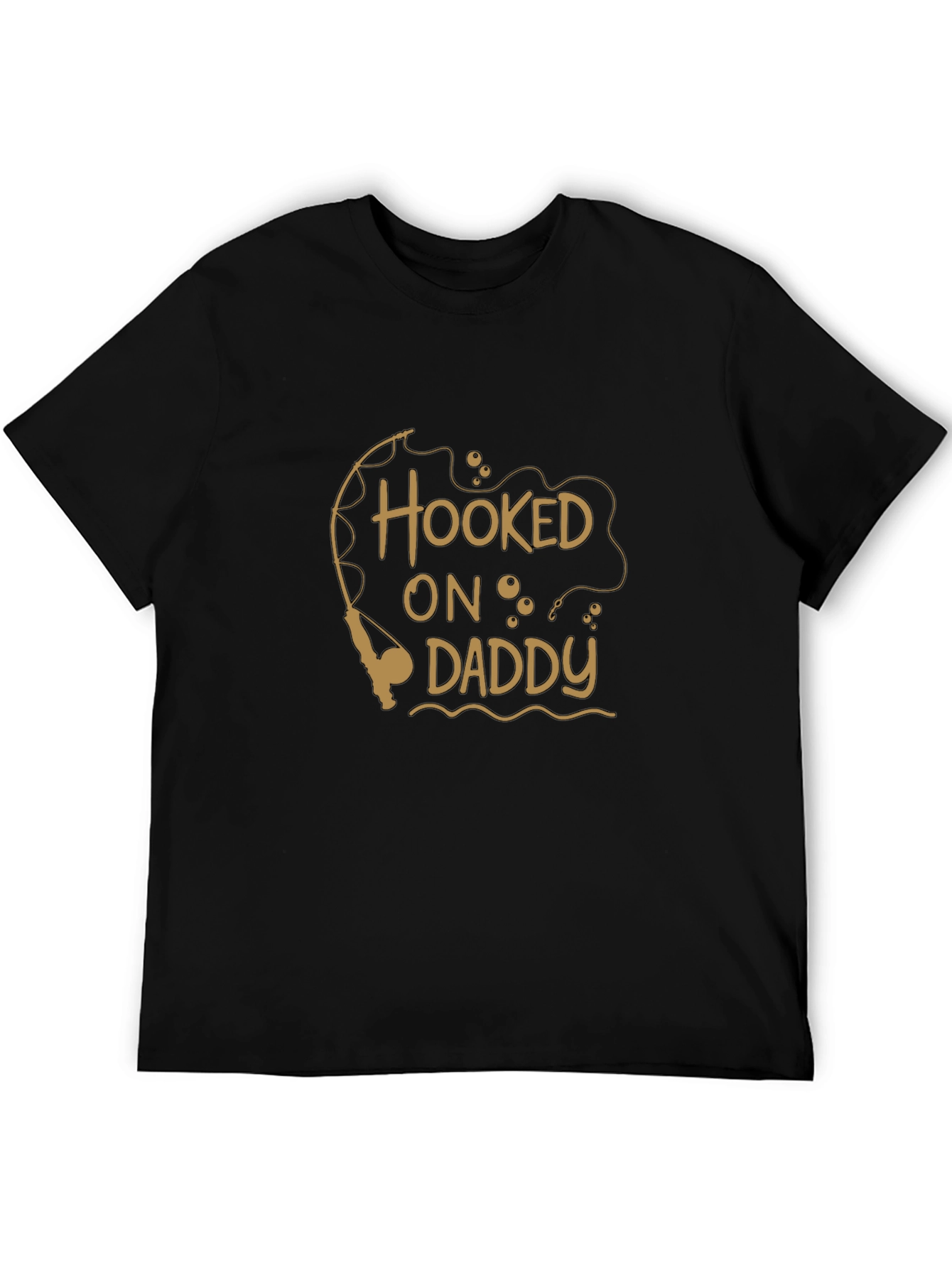Black Hooked on Daddy Men's Graphic Tee view 5