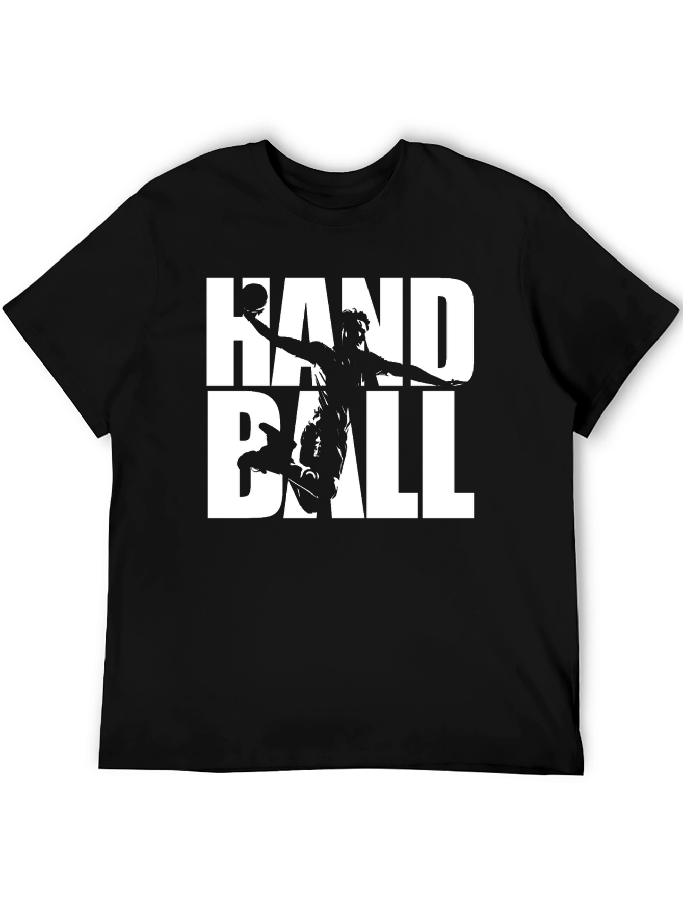 Black Handball Graphic T-Shirt - Black Cotton Tee view 5