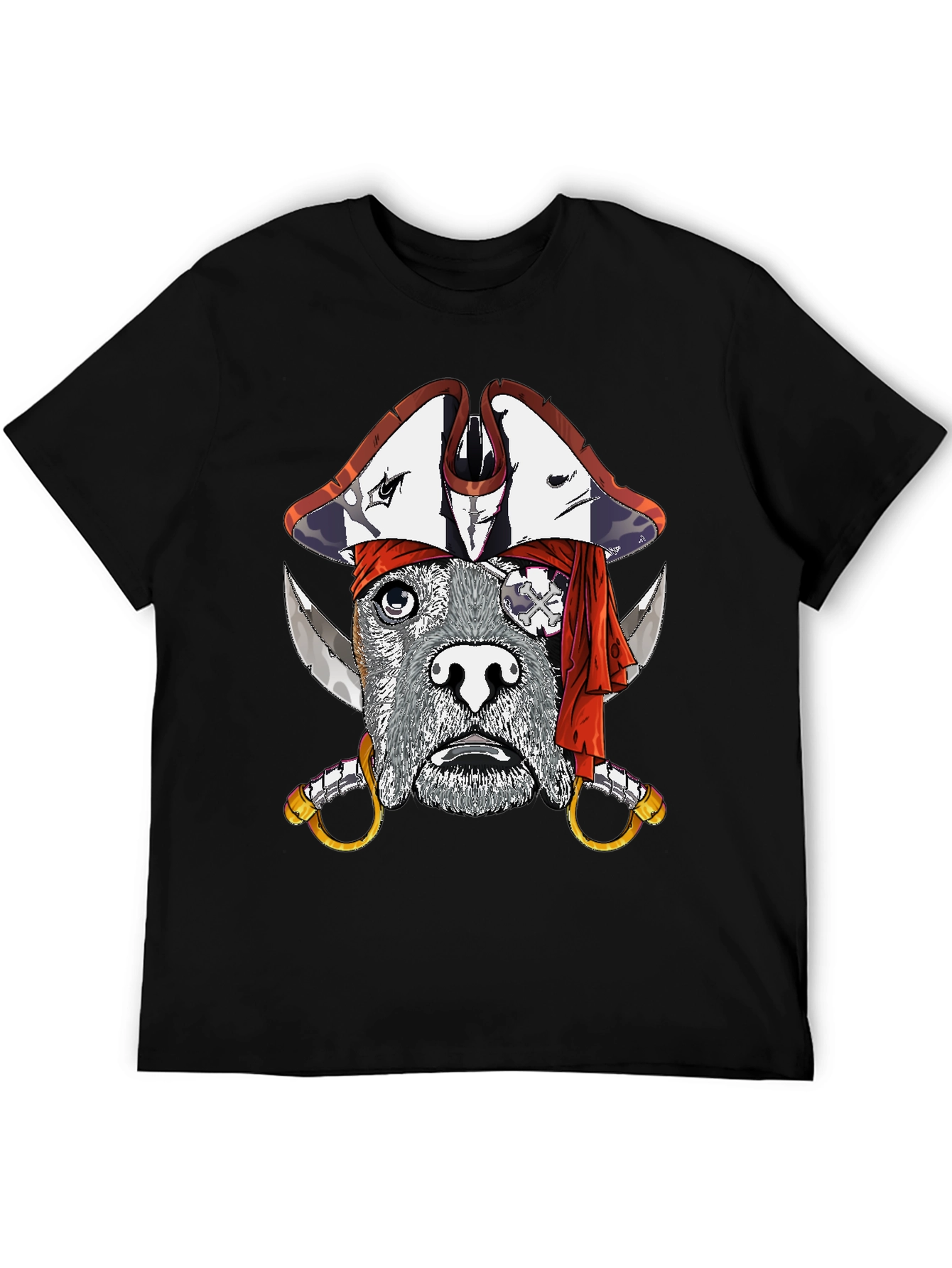 Black Dog Pirate Graphic T-Shirt - Black view 5