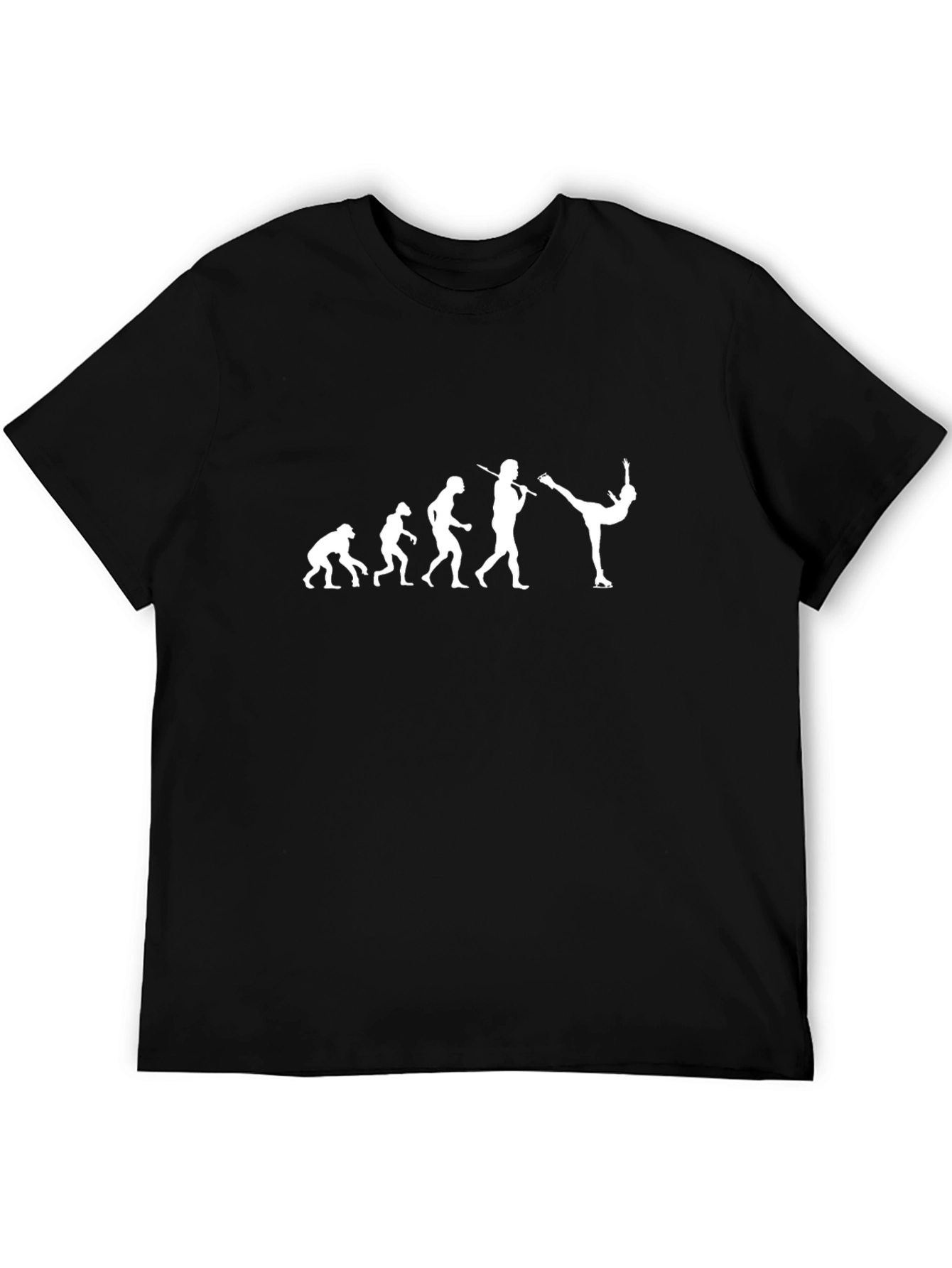 Black Evolution of Figure Skating T-Shirt view 5