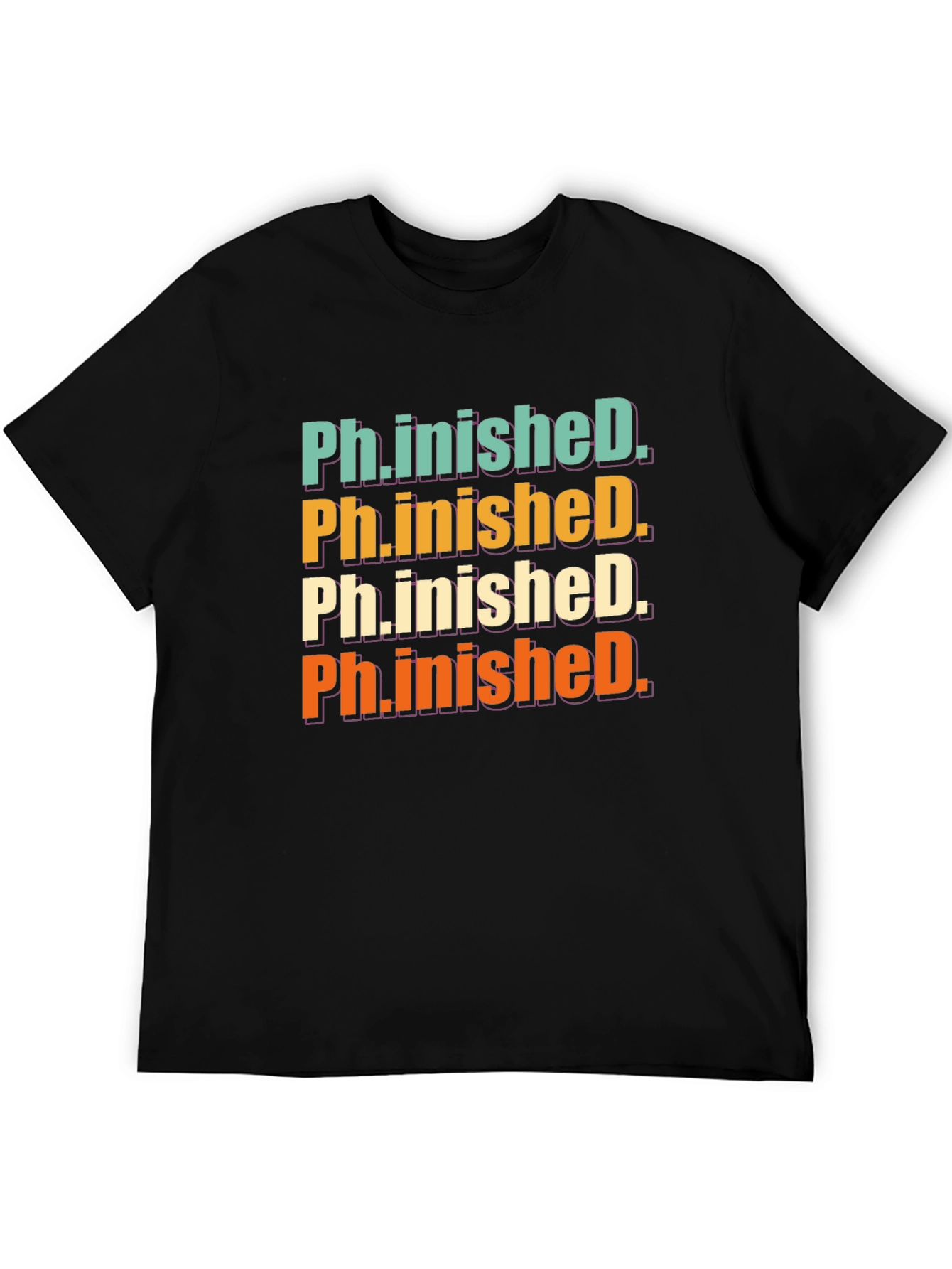 Black Ph.inished. Graphic T-Shirt - Graduation Gift view 5