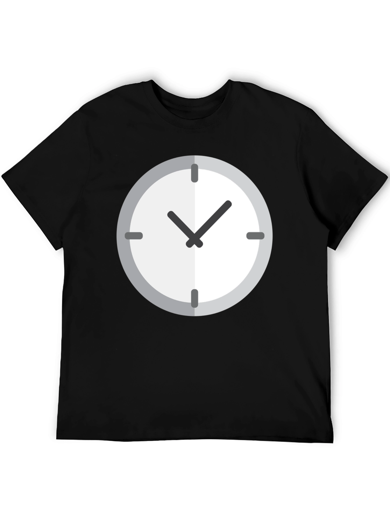 Black Time T-Shirt - Classic Clock Graphic Tee view 5