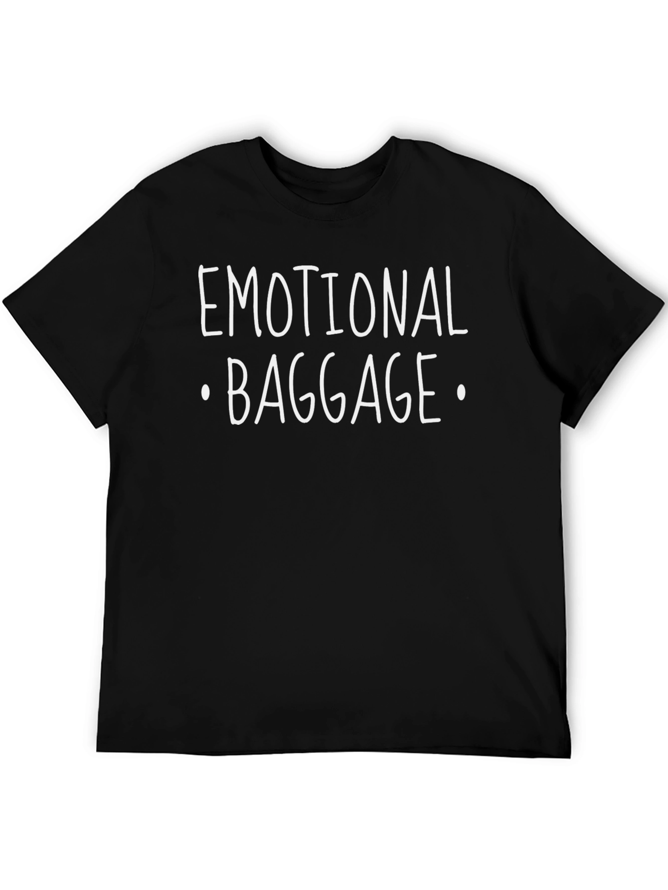 Black Emotional Baggage T-Shirt -  Black Cotton Blend view 5