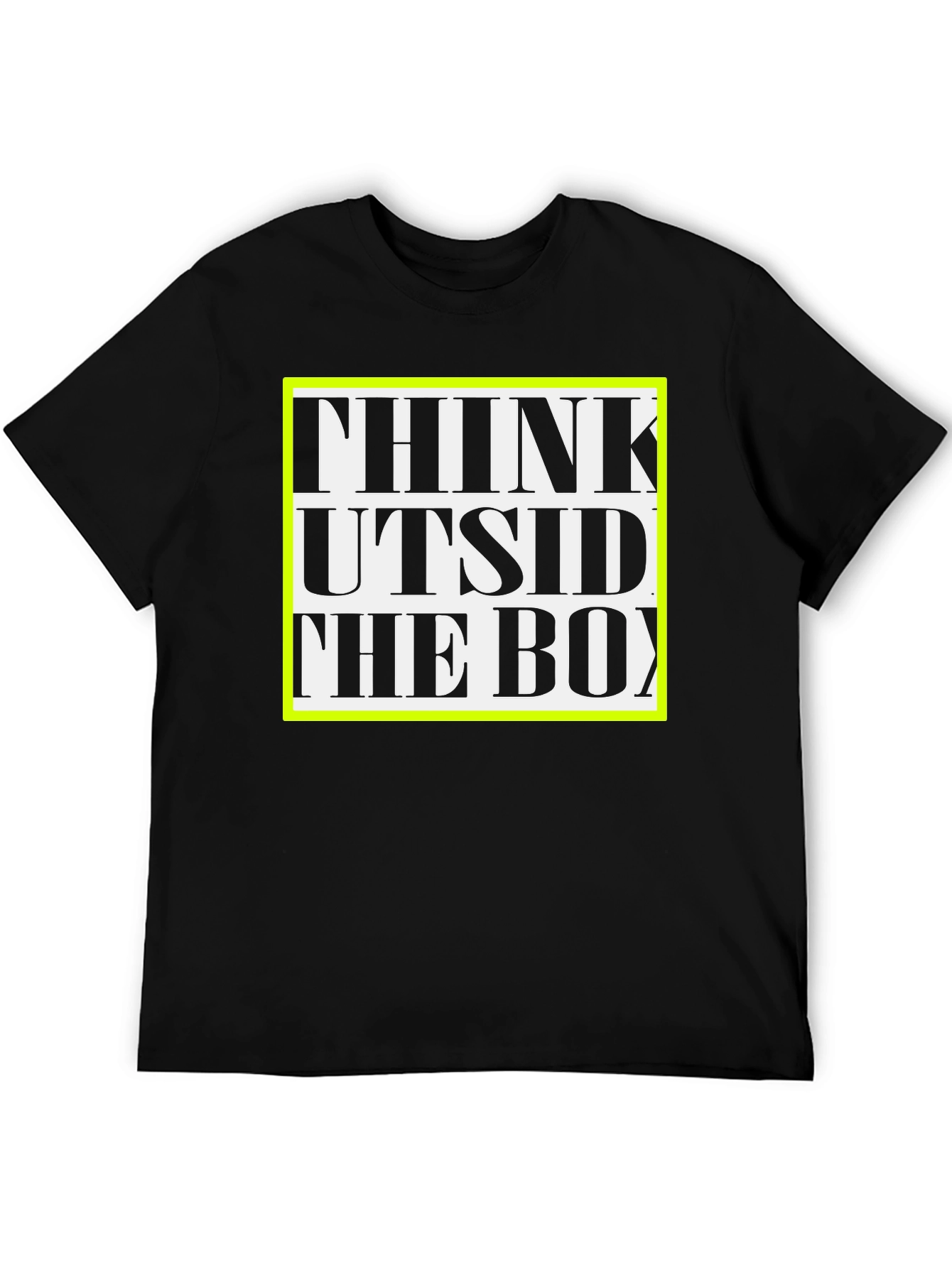 Black Think Outside the Box Graphic Tee view 5