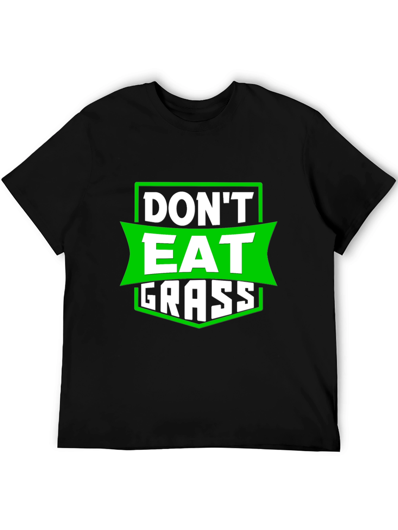 Black Don't Eat Grass Funny Graphic T-Shirt view 5