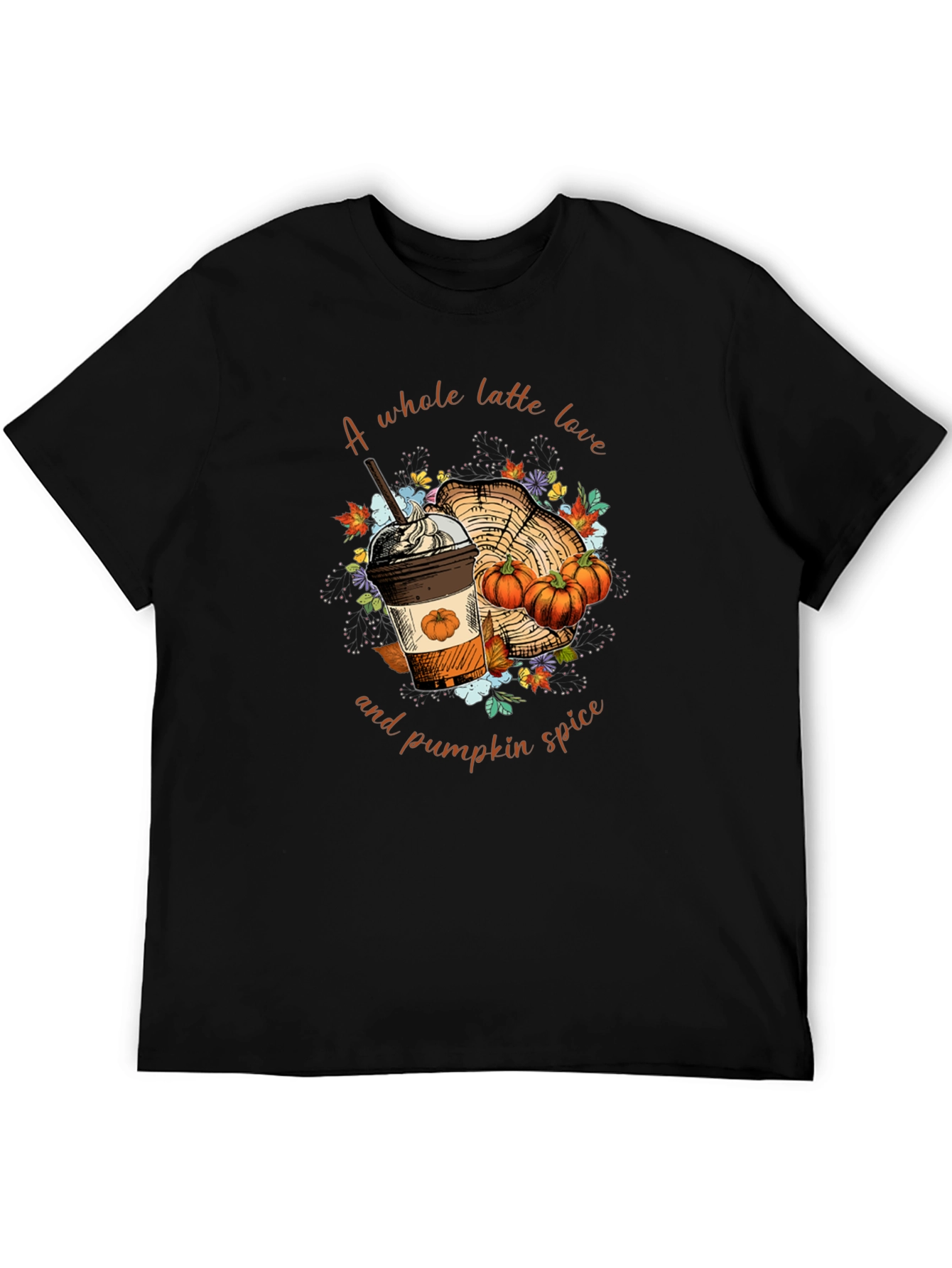 Black Latte Love & Pumpkin Spice Graphic Tee view 5