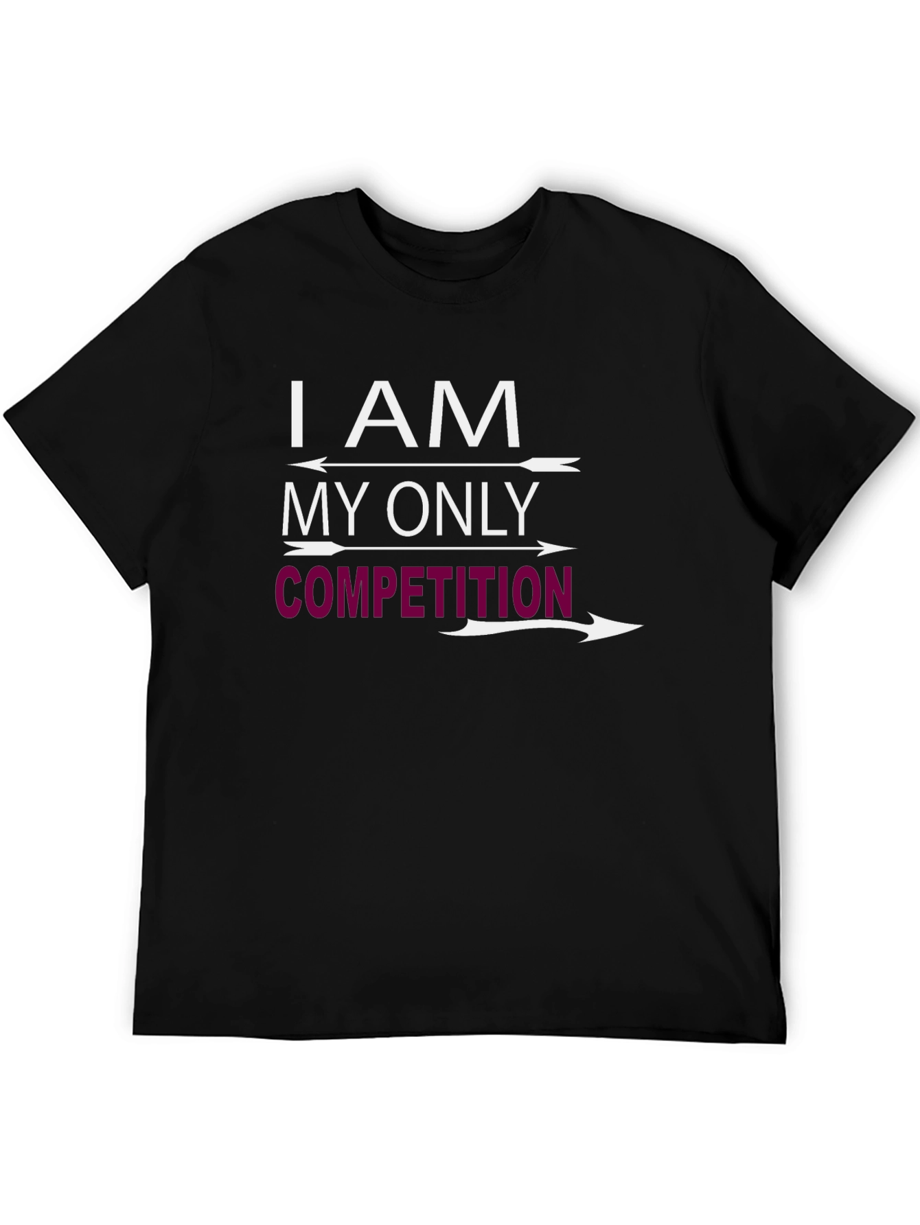 Black I AM MY ONLY COMPETITION Graphic T-Shirt view 5