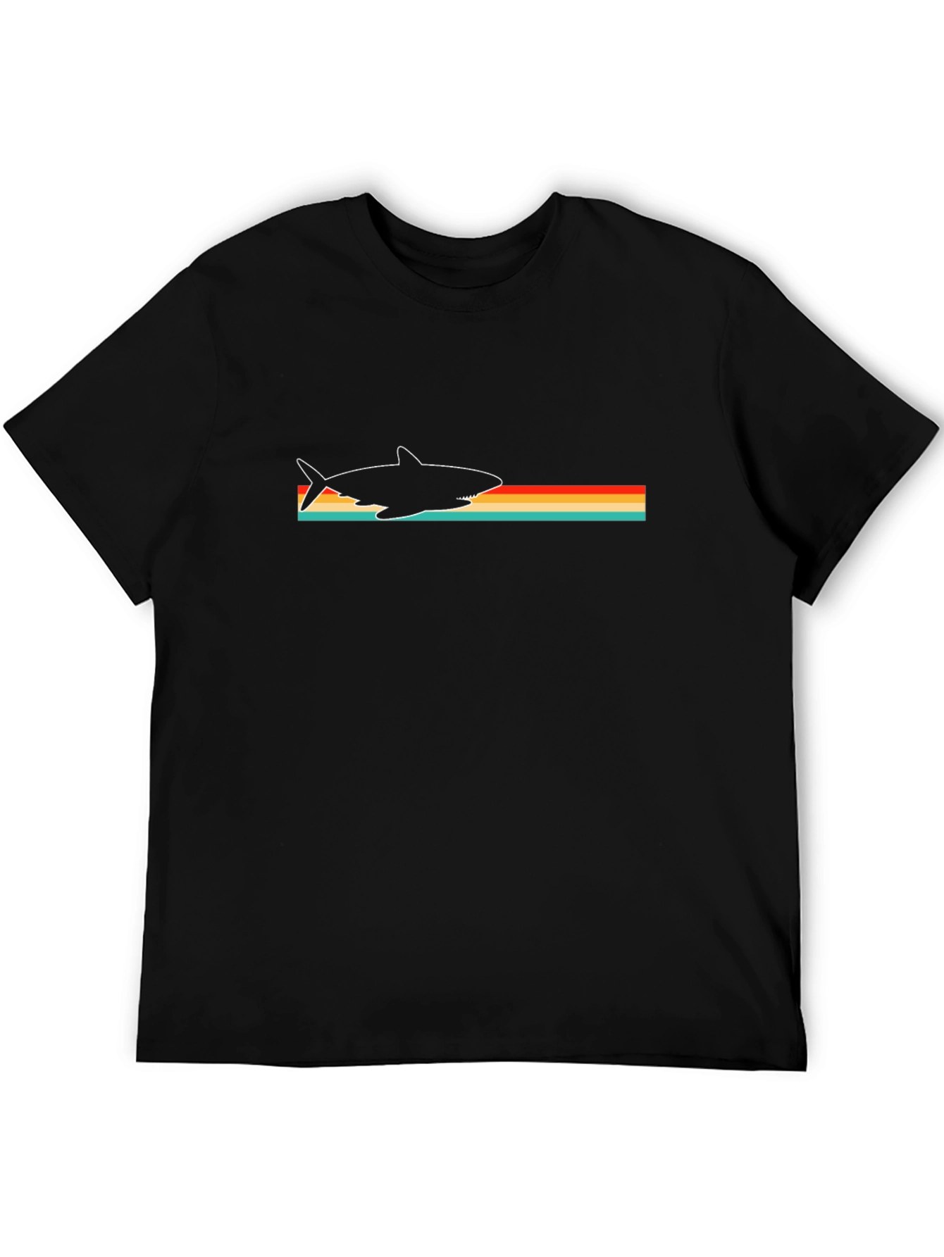 Black Retro Shark Graphic T-Shirt - Vintage Style Tee view 5