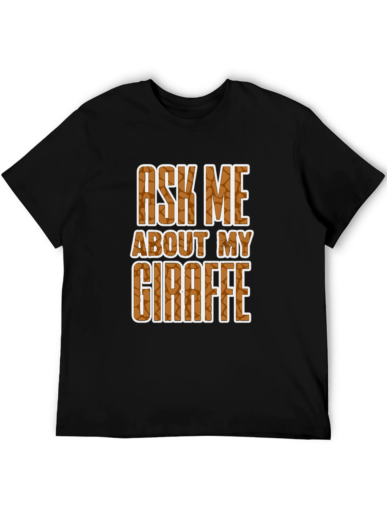 Black Ask Me About My Giraffe T-Shirt view 5
