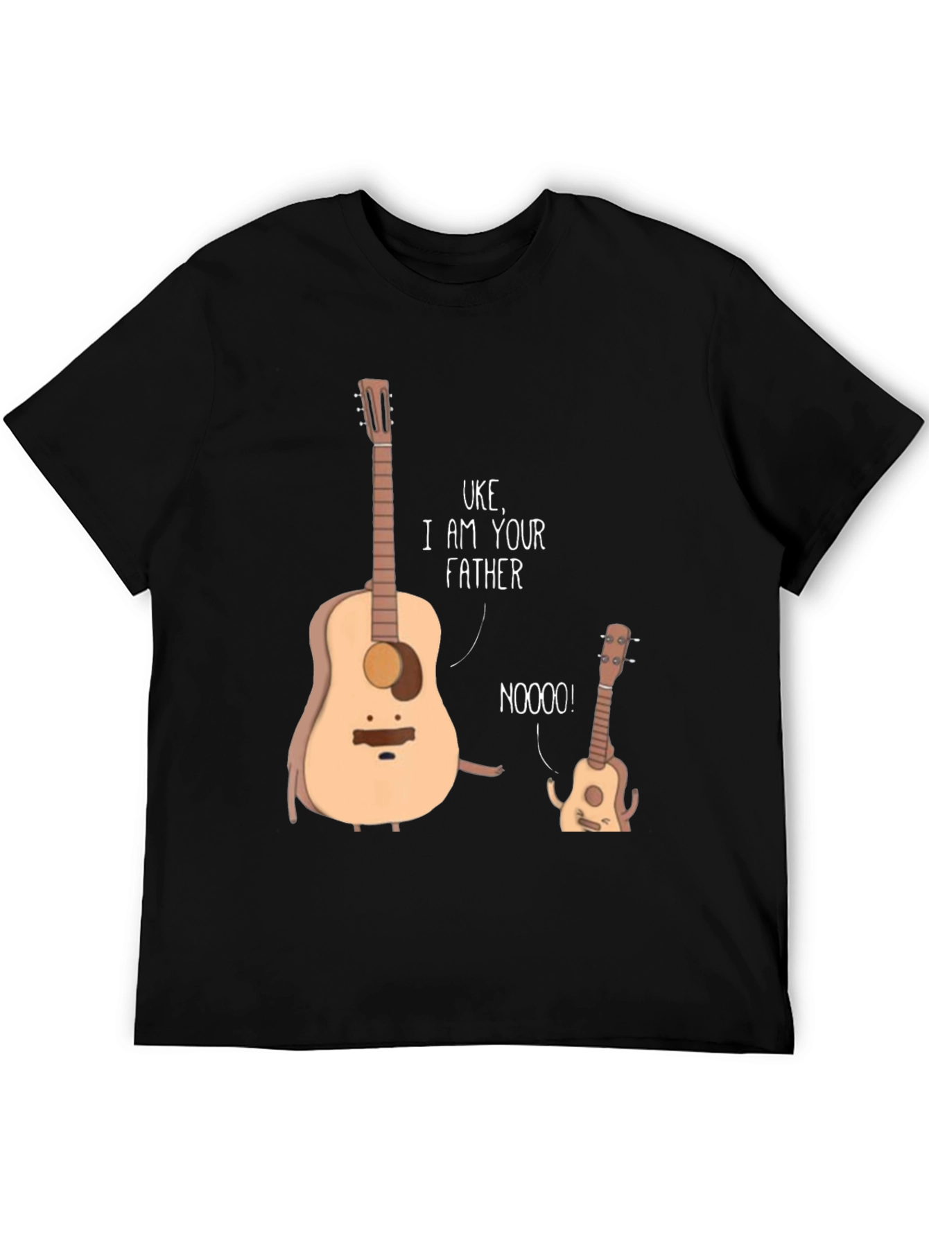 Black Uke I Am Your Father Funny Music T-Shirt view 5