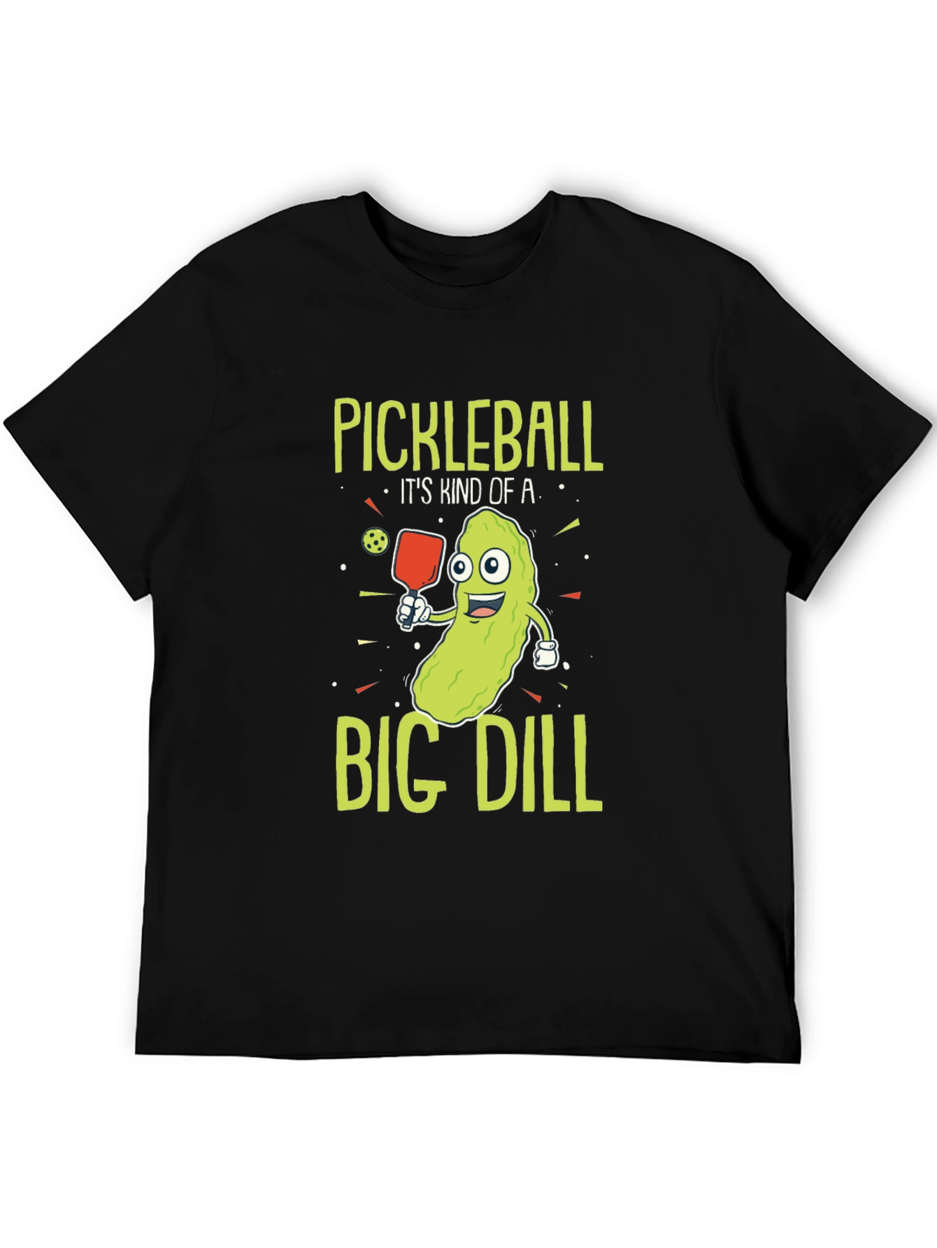 Pickleball Big Dill Graphic Tee - Funny Pickle Pun Shirt - 5