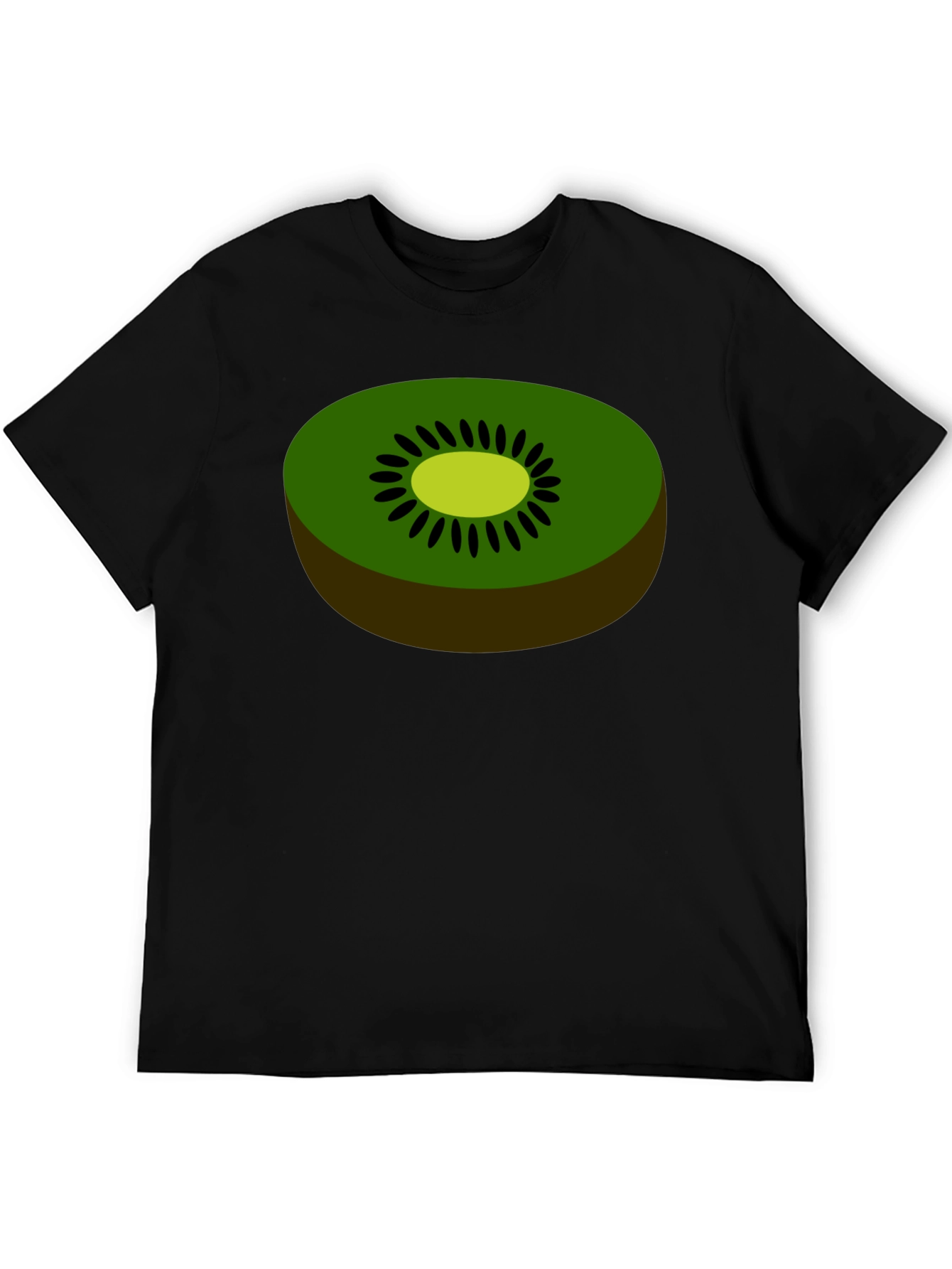 Black Kiwi Fruit Graphic Tee - Novelty Food Shirt view 5