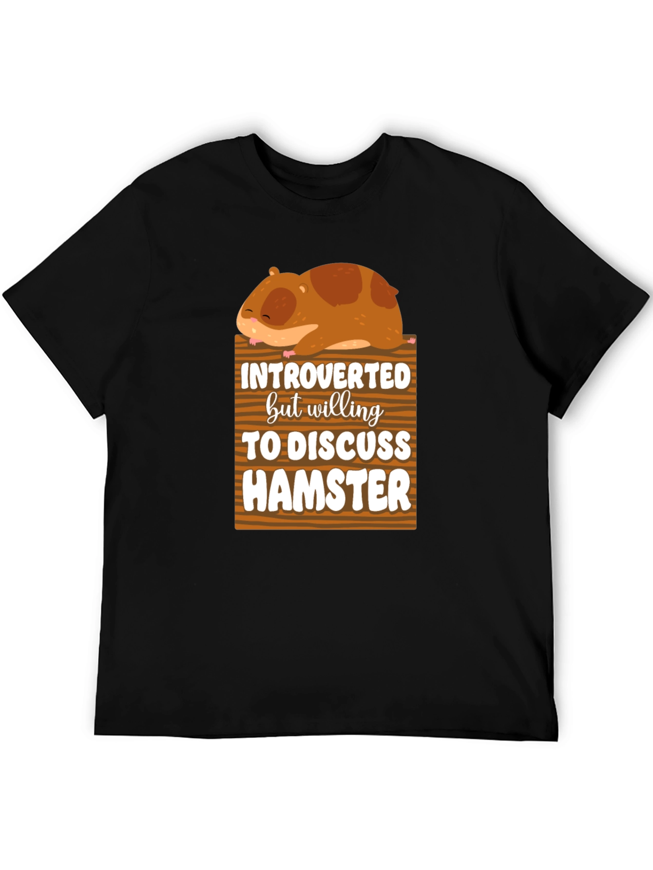 Black Introverted Hamster Graphic Tee view 5