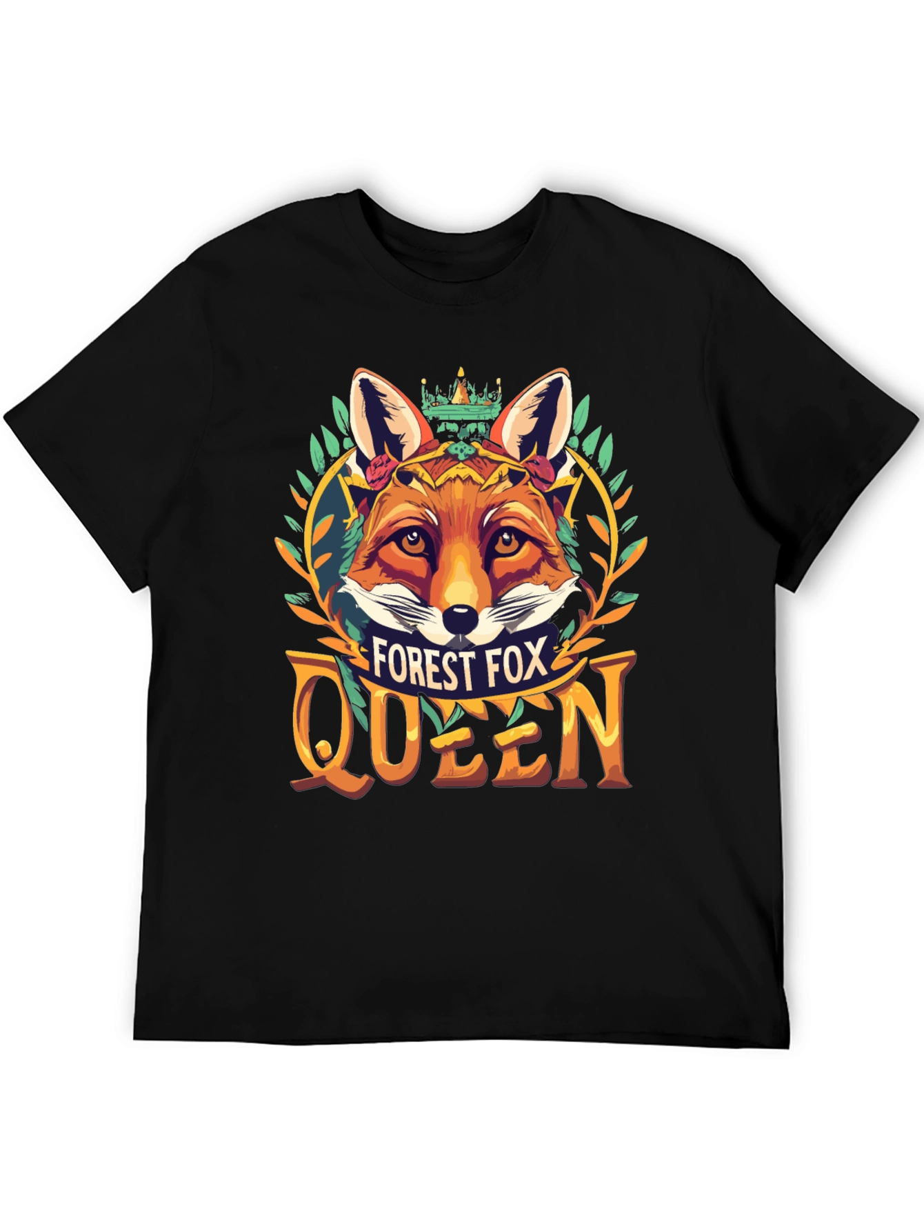 Black Forest Fox Queen Graphic Tee view 5