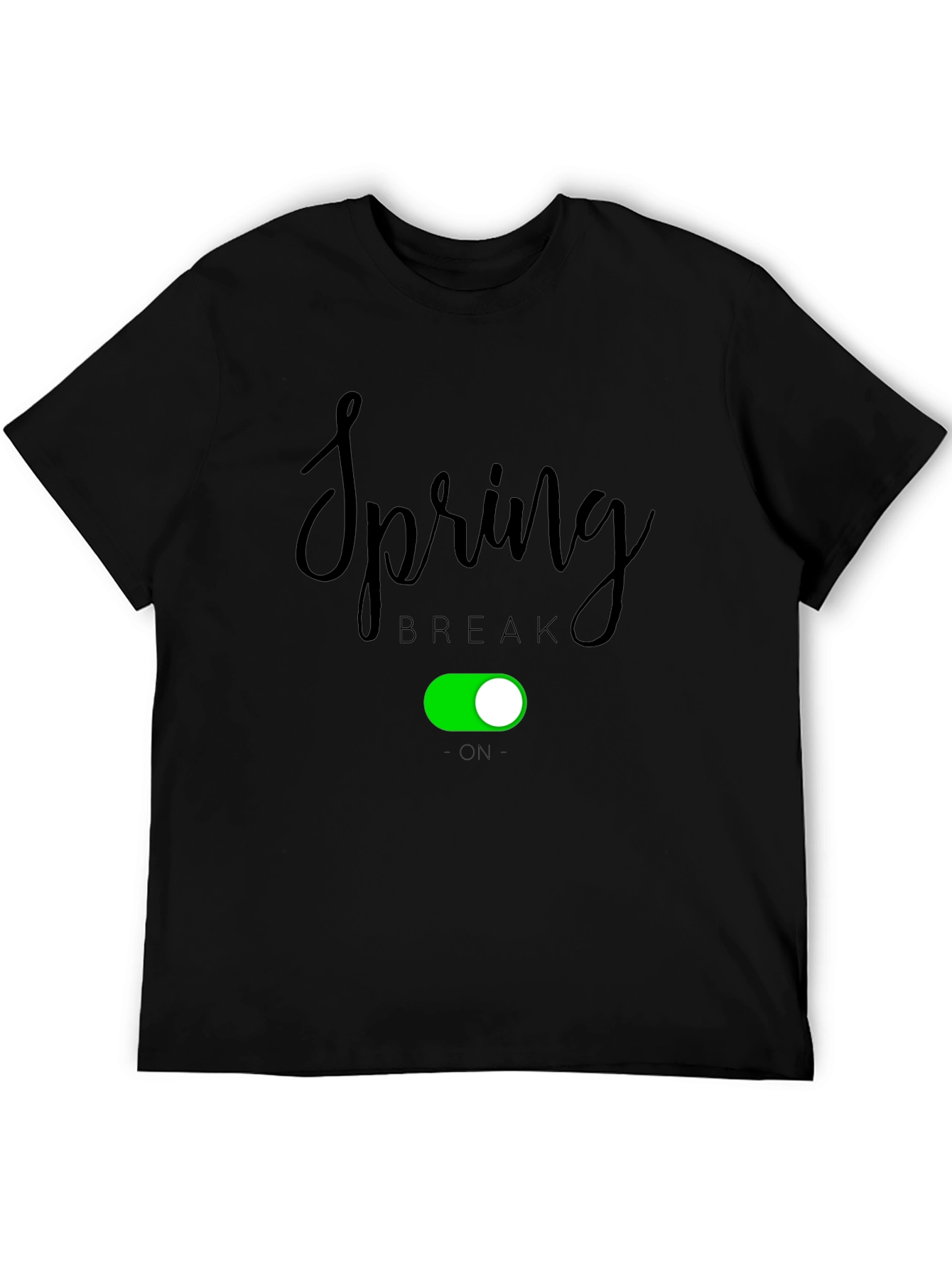 Black Spring Break On Graphic Tee - Black Cotton Blend view 5