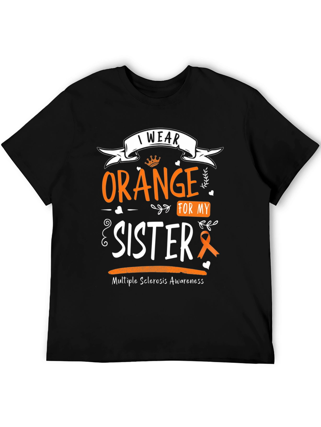 Black I Wear Orange For My Sister T-Shirt view 5