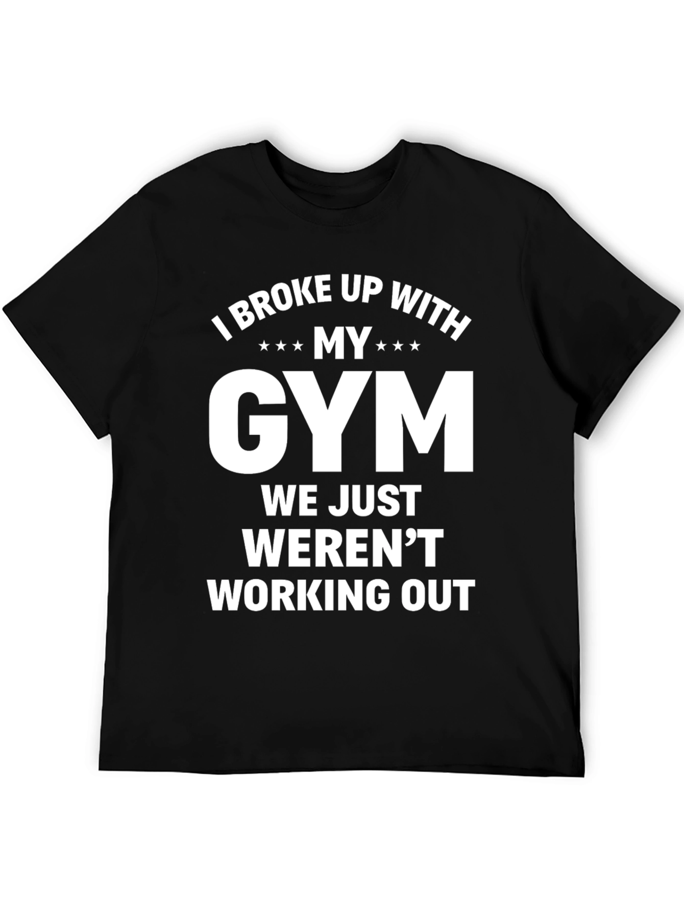 Black Funny Gym Breakup T-Shirt - Workout Humor Tee view 5