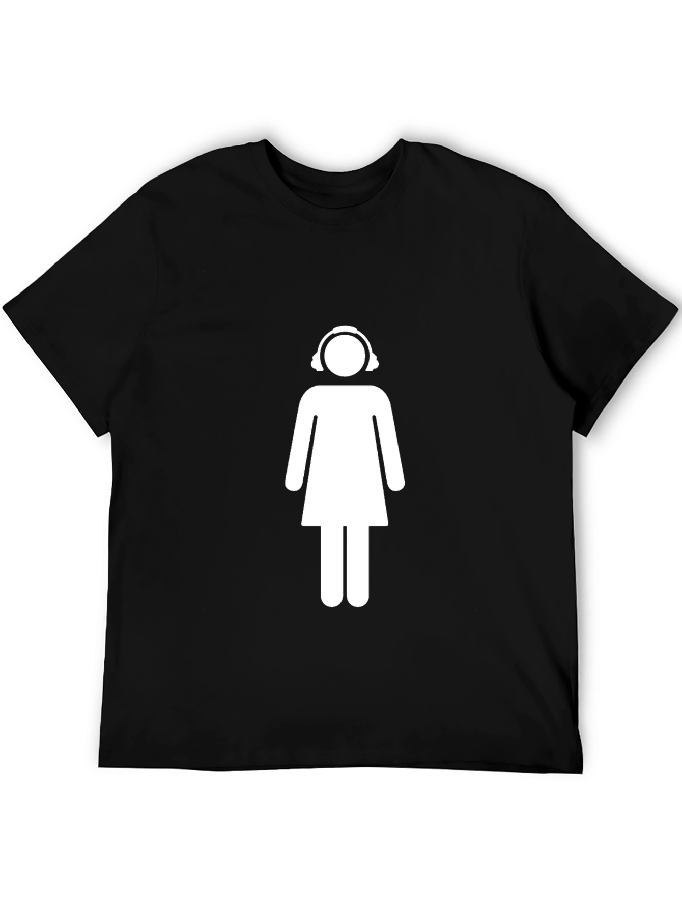Black DJ Girl Graphic Black T-Shirt view 5