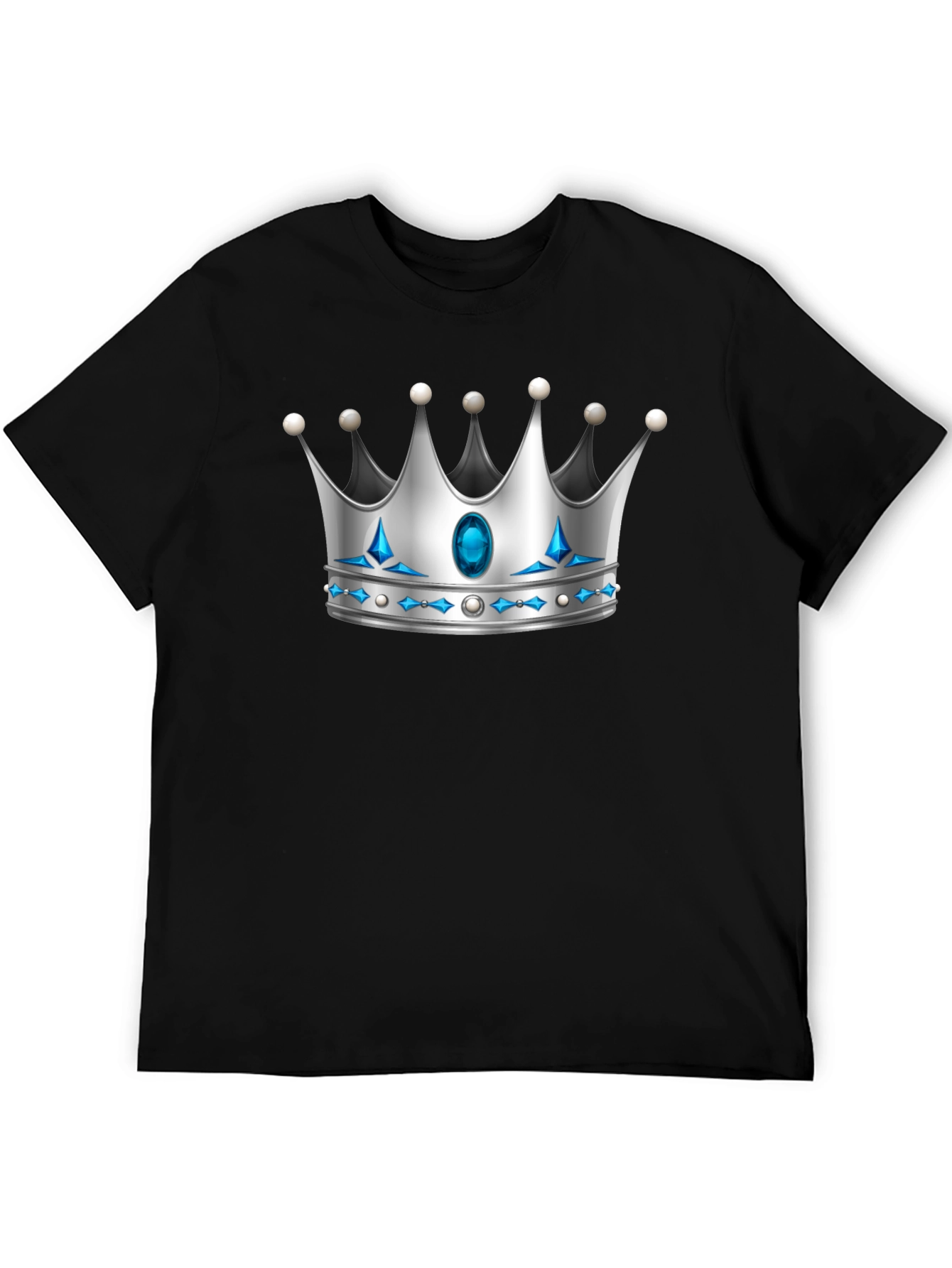Black Crown Graphic Tee - Royal Style Black T-Shirt view 5