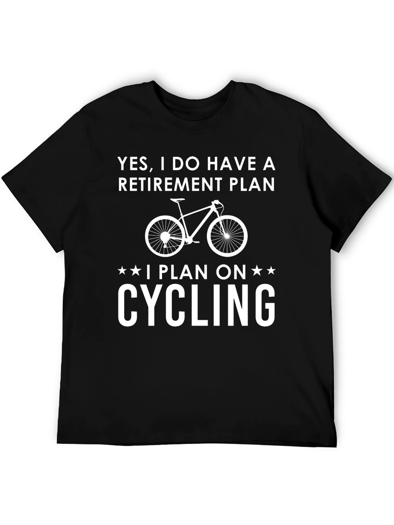 Black Cycling Retirement Plan Graphic Tee view 5