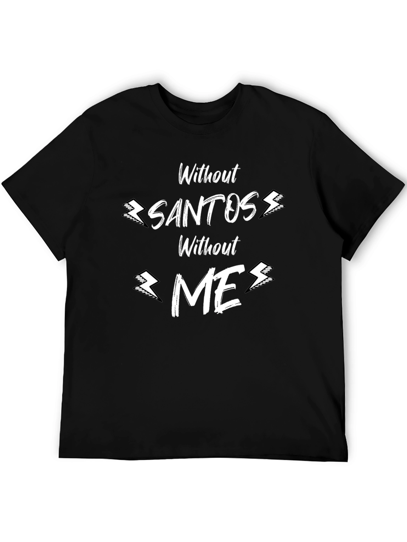 Black Without Santos Without Me Graphic Tee view 5