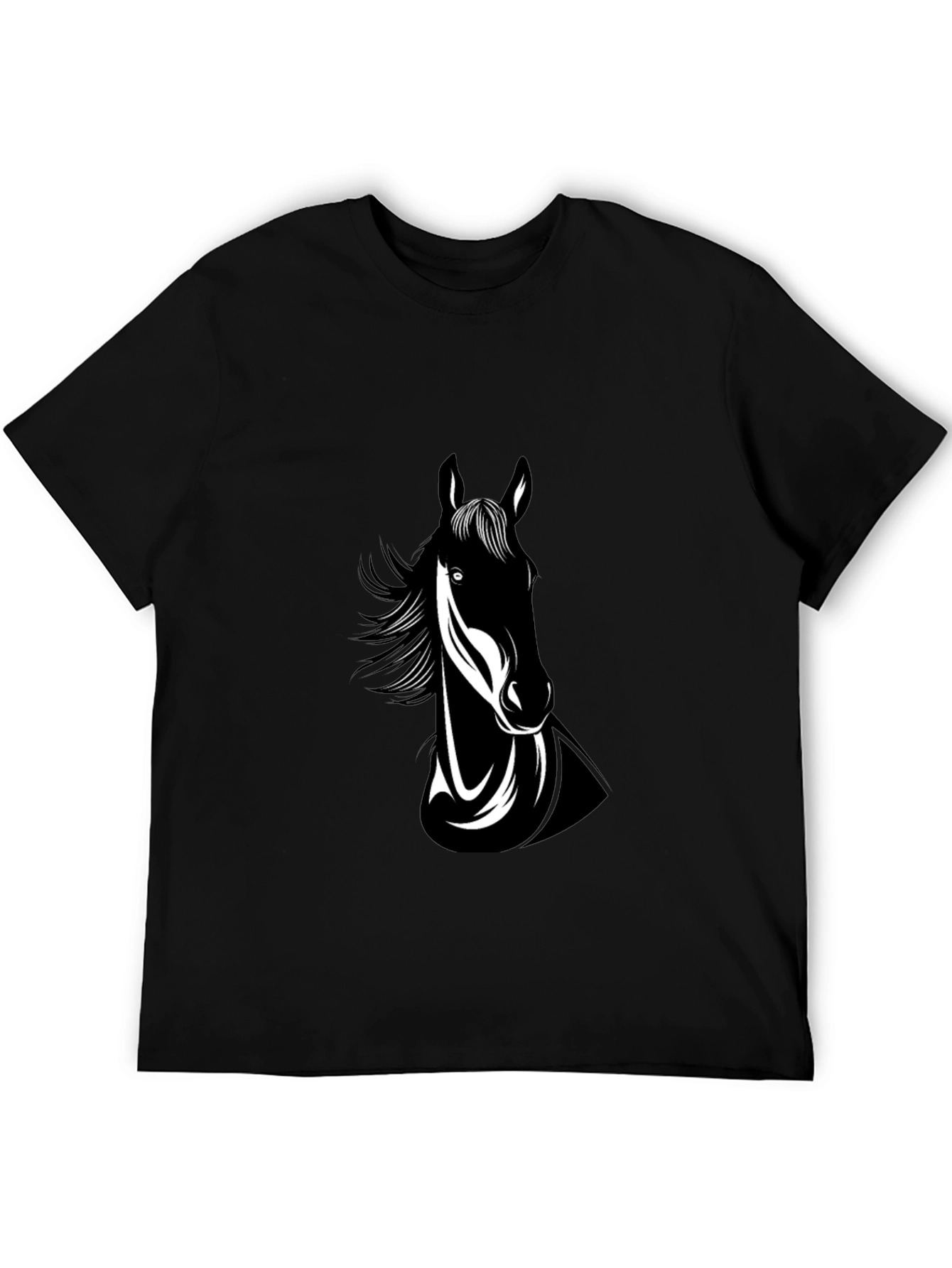 Black Black Horse Graphic Tee - Men's Crew Neck view 5