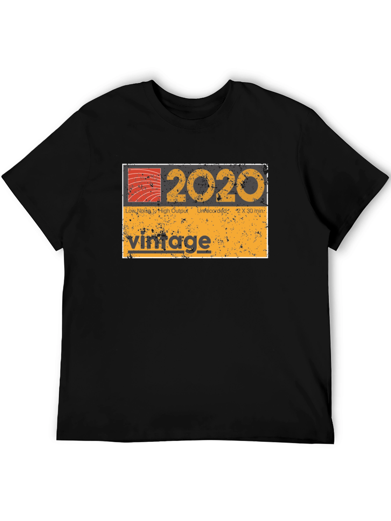 Black Vintage 2020 Graphic T-Shirt view 5